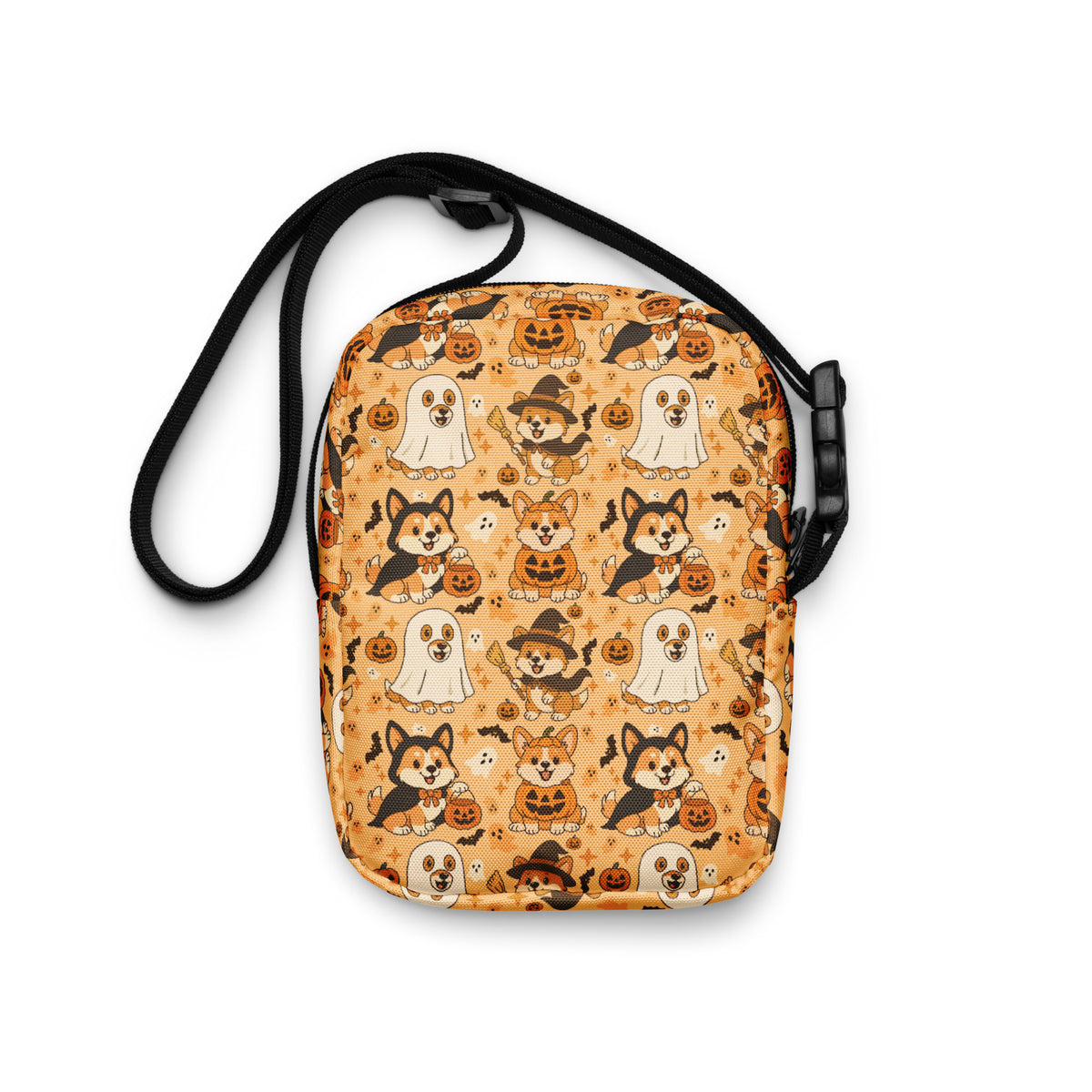 Halloween Corgi Dog Crossbody Bag – Water Resistant Mini Purse With Adjustable Strap & Pockets