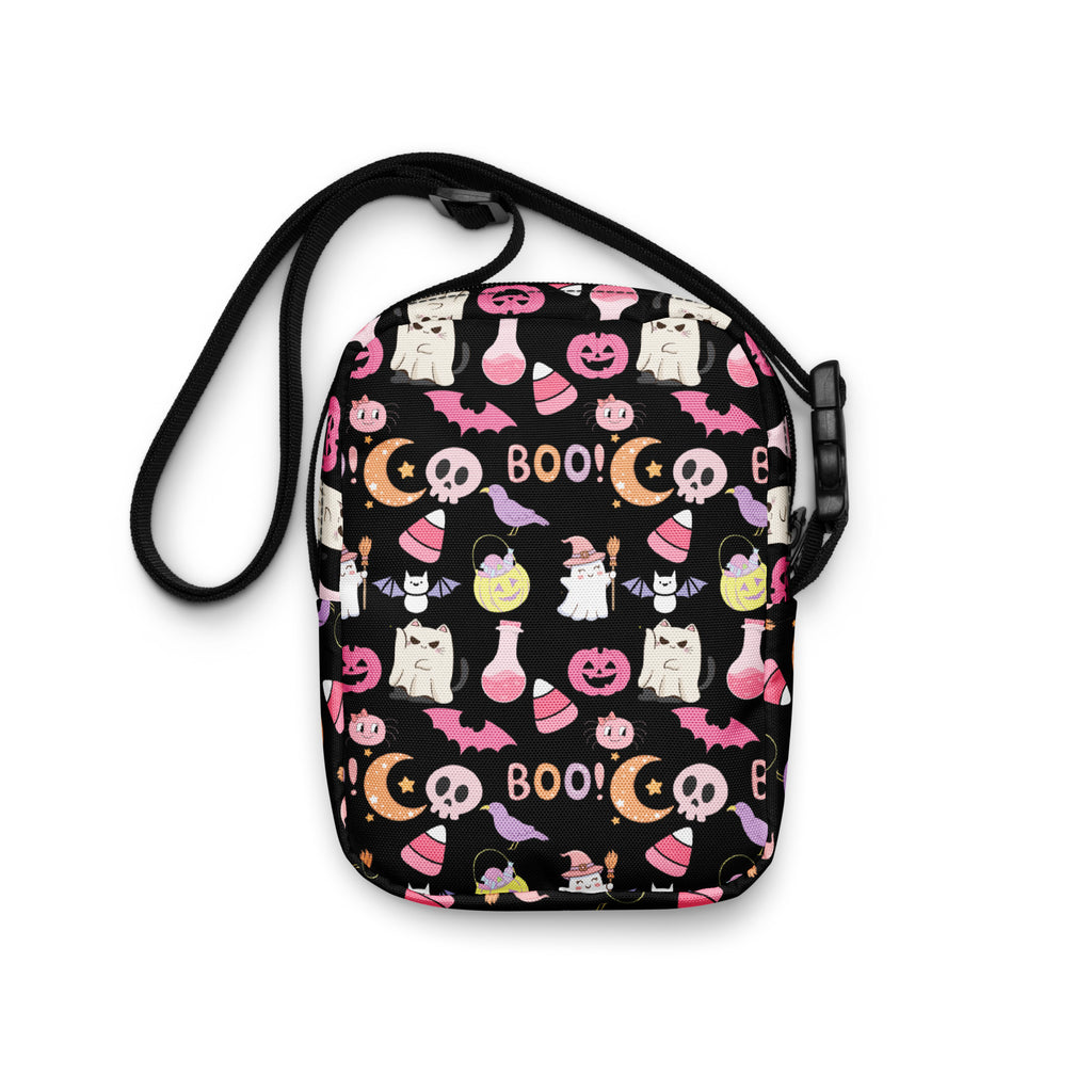 Girls Cute Halloween Crossbody Bag – Water Resistant Mini Purse With Adjustable Strap & Pockets