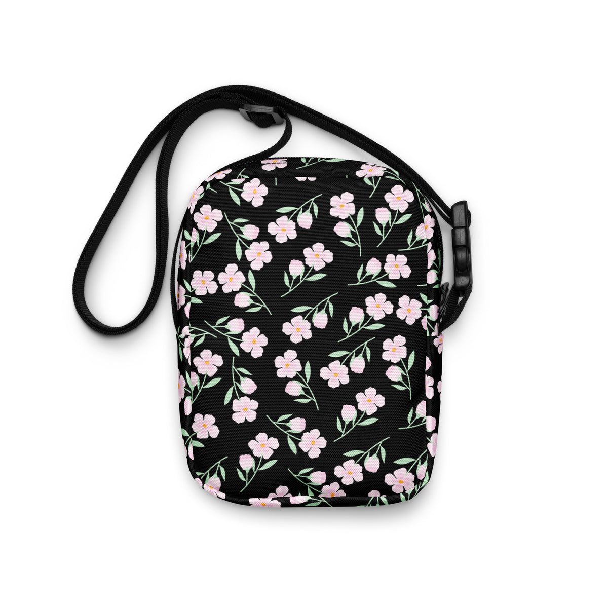 Pink Floral Crossbody Bag – Water Resistant Mini Purse With Adjustable Strap & Pockets