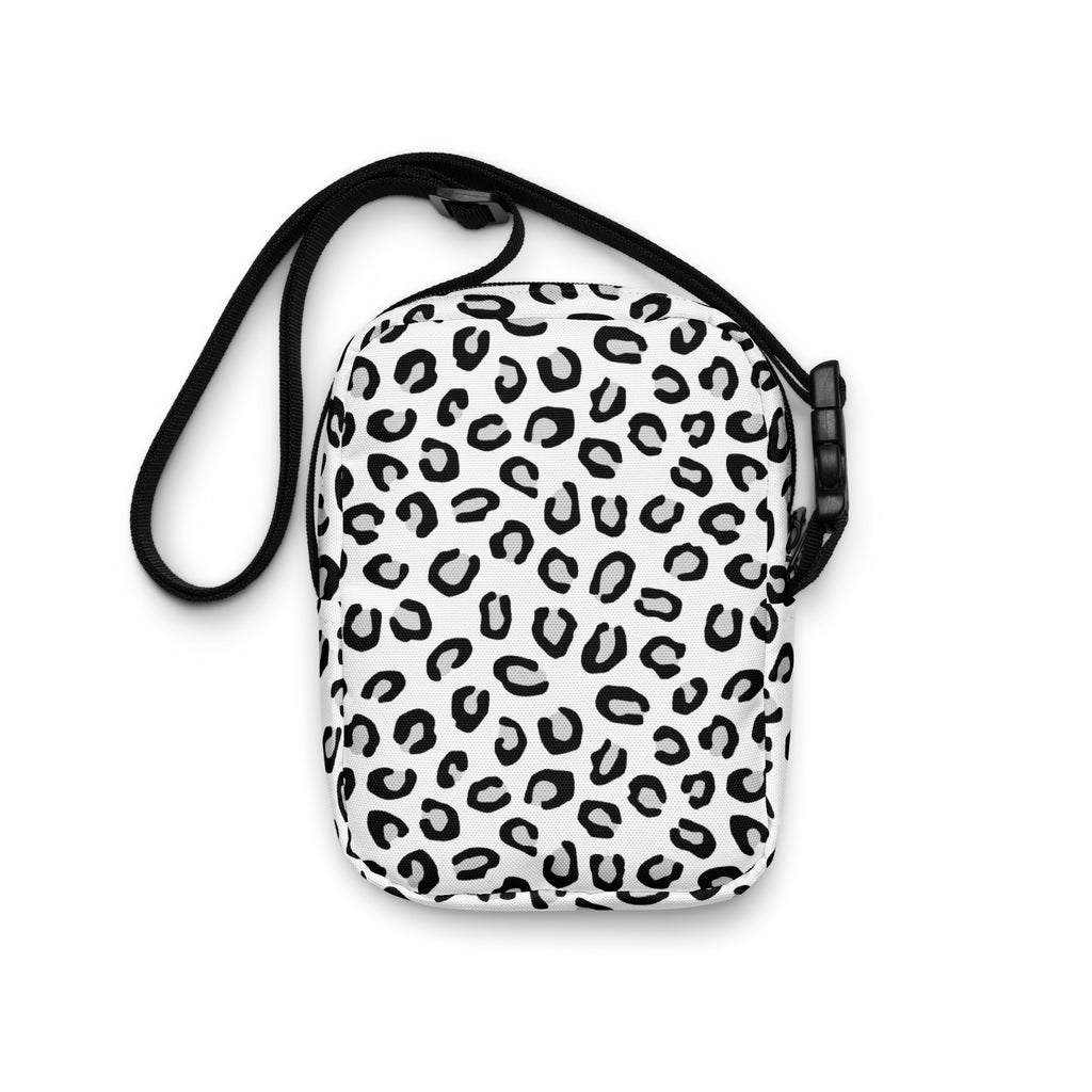Girls Black & White Leopard Crossbody Bag – Water Resistant Mini Purse With Adjustable Strap & Pockets