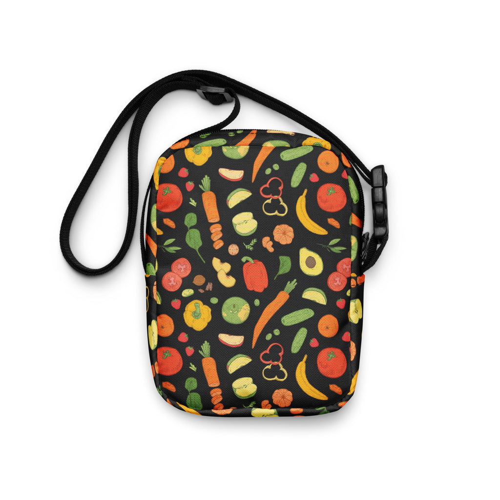 Fruit & Vegetable Crossbody Bag – Water Resistant Mini Purse With Adjustable Strap & Pockets