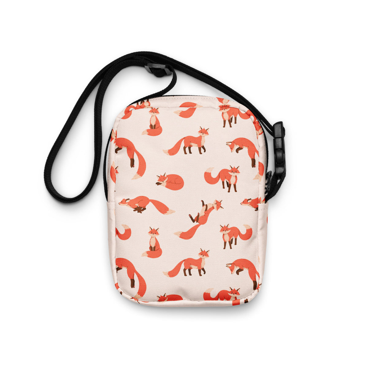 Girls Orange Fox Crossbody Bag – Water Resistant Mini Purse With Adjustable Strap & Pockets
