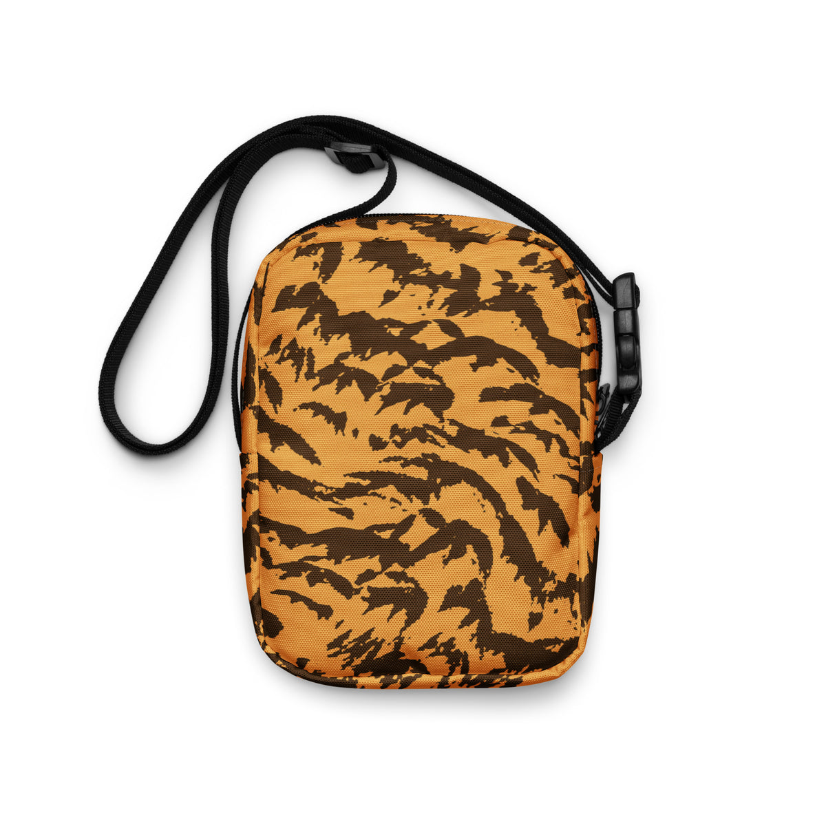Girls Orange Tiger Stripe Crossbody Bag – Water Resistant Mini Purse With Adjustable Strap & Pockets