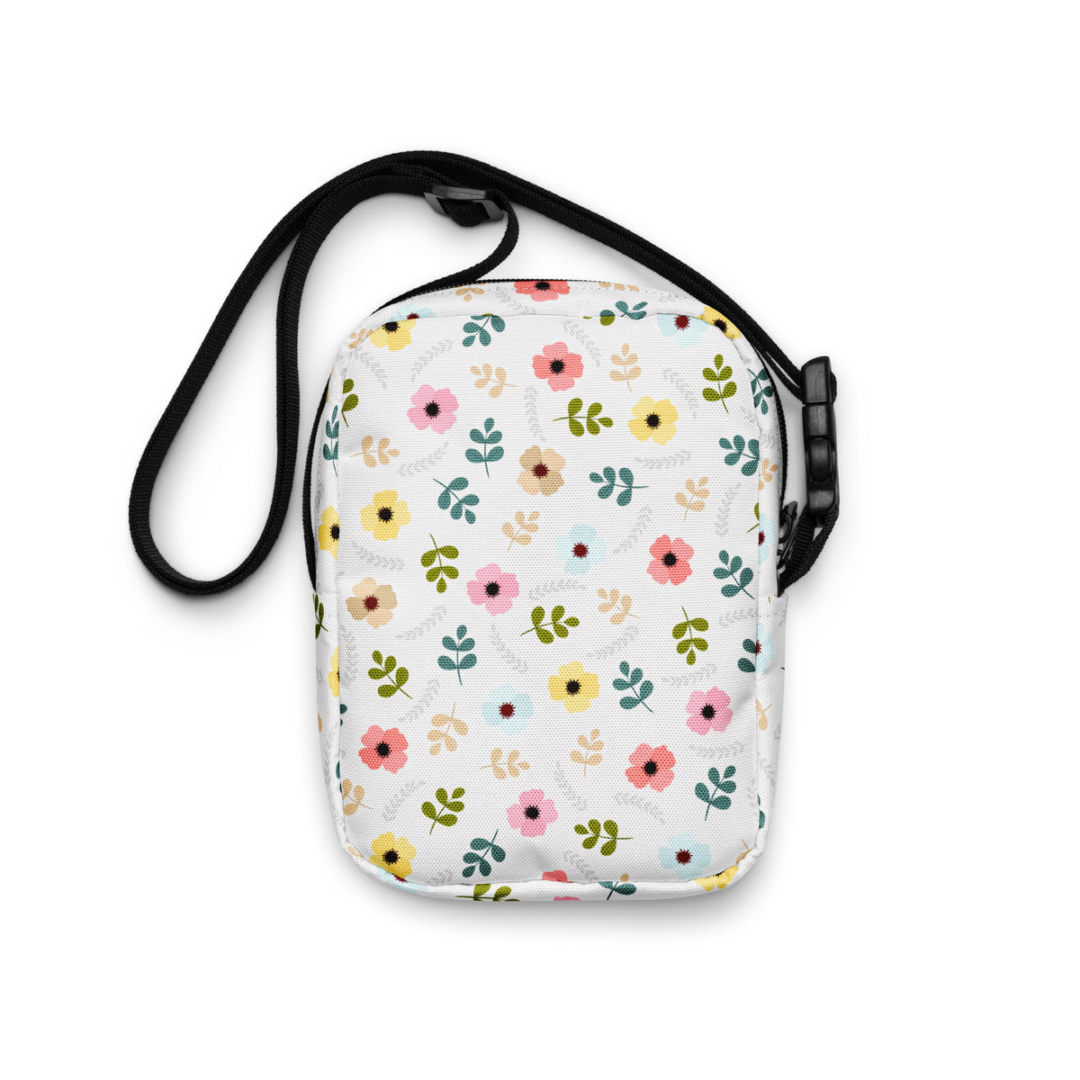 Colorful Wildflower Crossbody Bag – Water Resistant Mini Purse With Adjustable Strap & Pockets