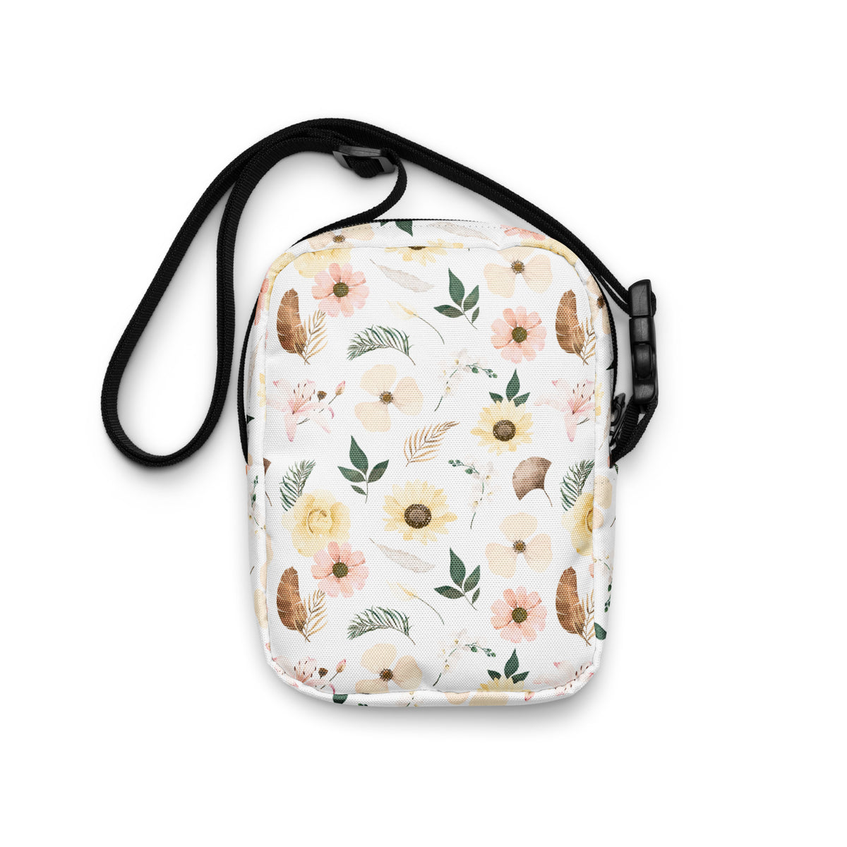 Boho Floral Crossbody Bag – Water Resistant Mini Purse With Adjustable Strap & Pockets