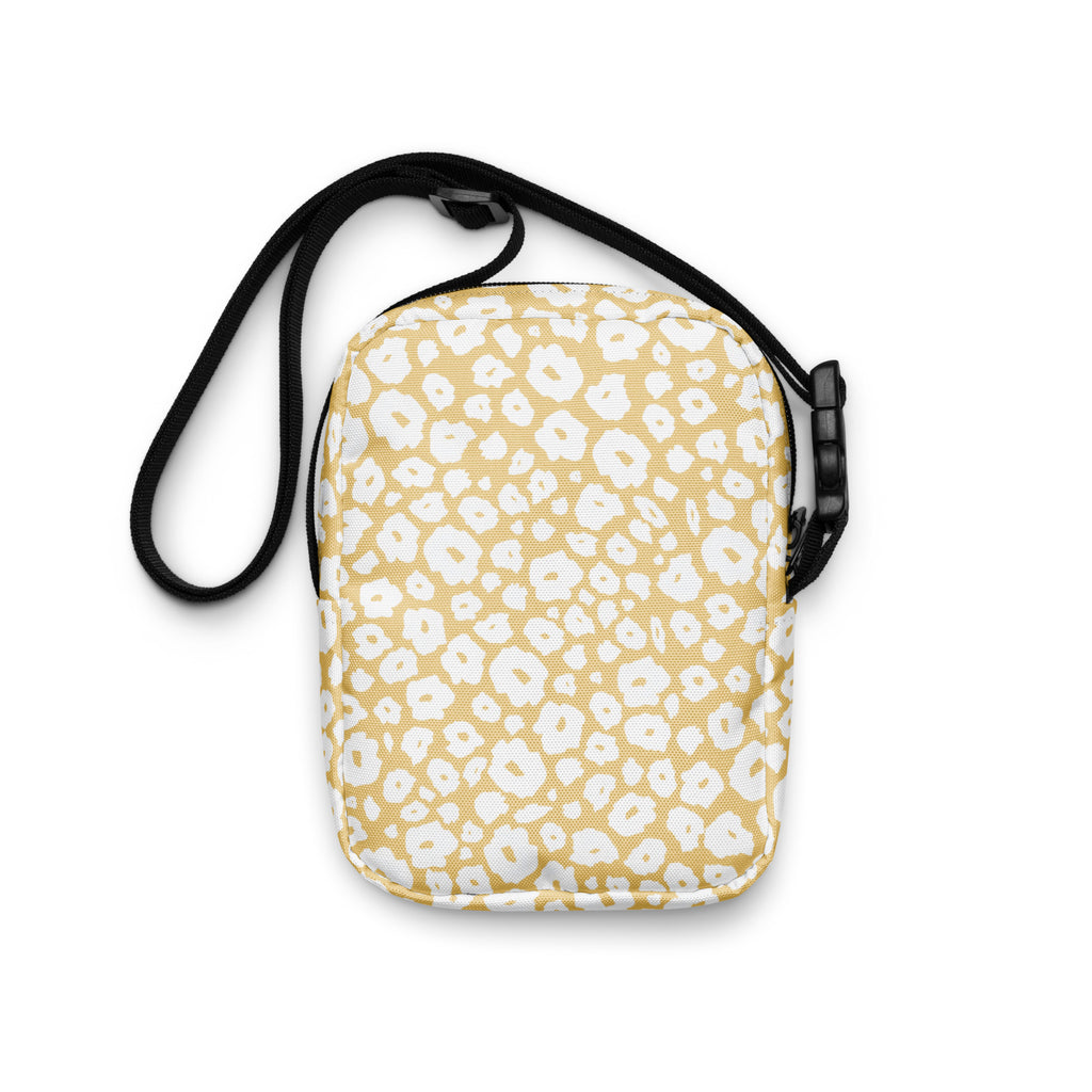 Light Yellow Leopard Crossbody Bag – Water Resistant Mini Purse With Adjustable Strap & Pockets