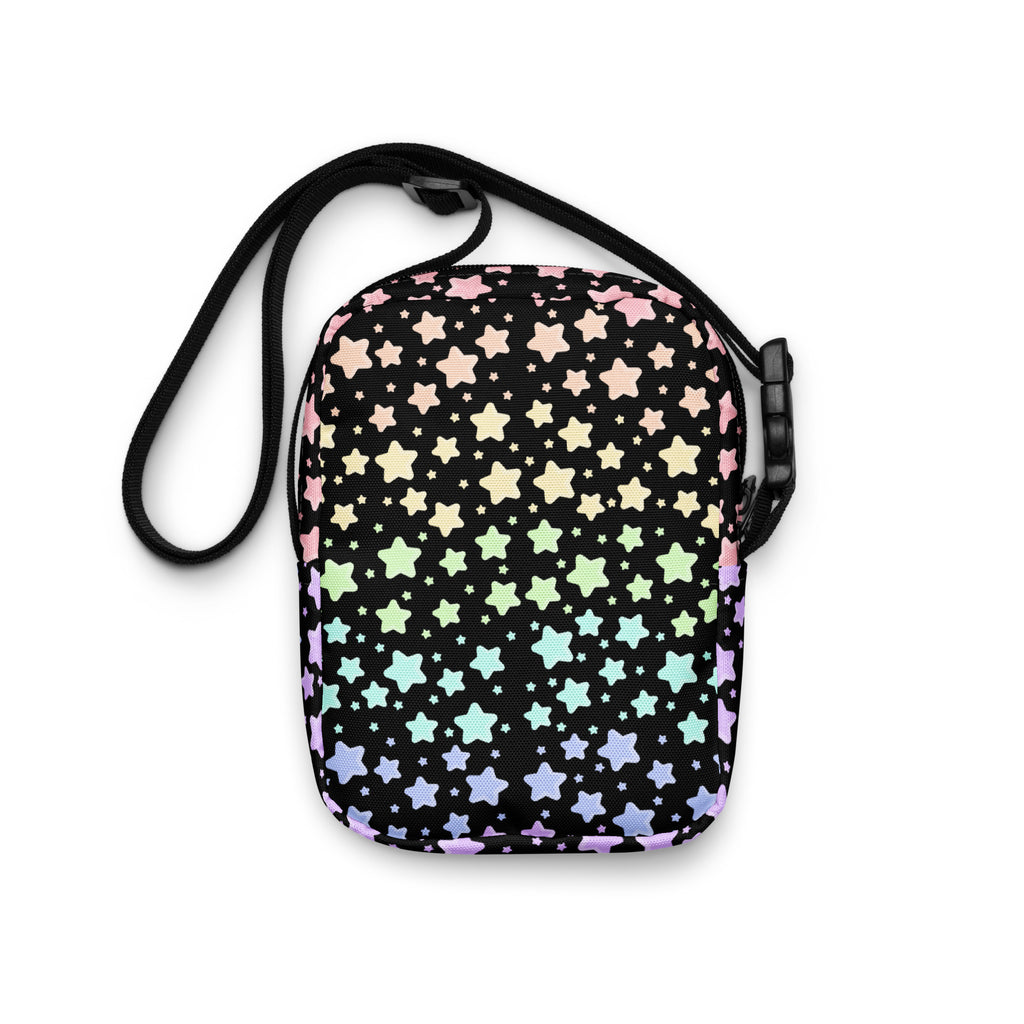 Girls Pastel Rainbow Star Crossbody Bag – Water Resistant Mini Purse With Adjustable Strap & Pockets