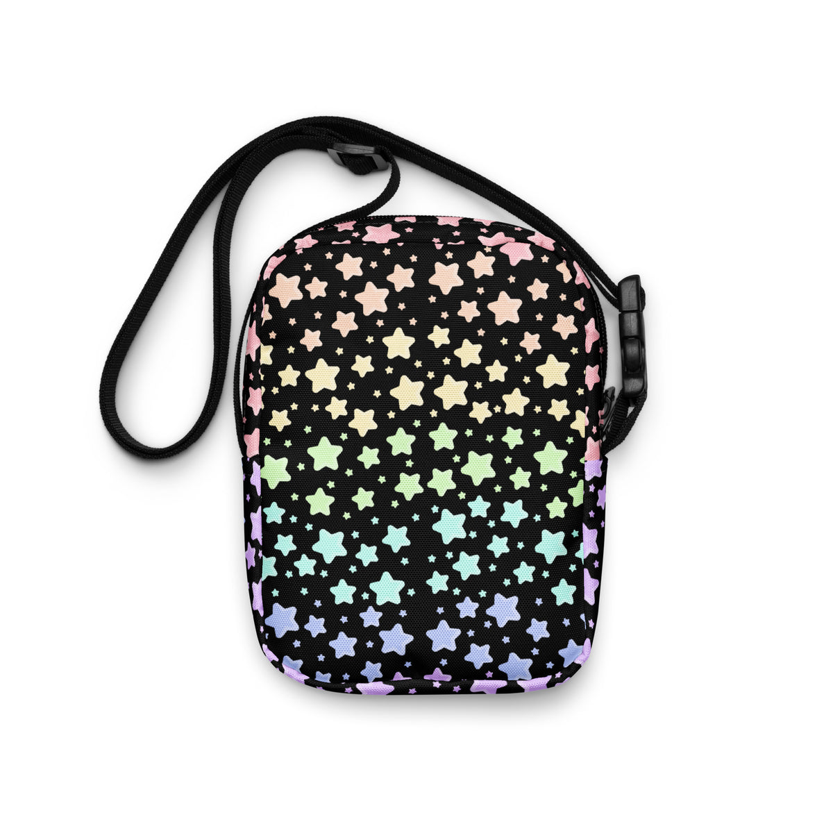 Girls Pastel Rainbow Star Crossbody Bag – Water Resistant Mini Purse With Adjustable Strap & Pockets