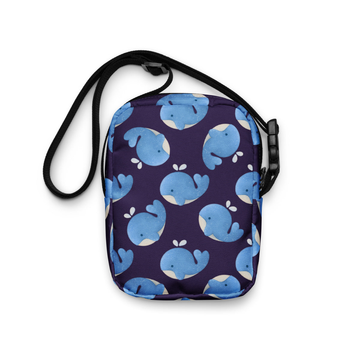 Girls Blue Whale Crossbody Bag – Water Resistant Mini Purse With Adjustable Strap & Pockets