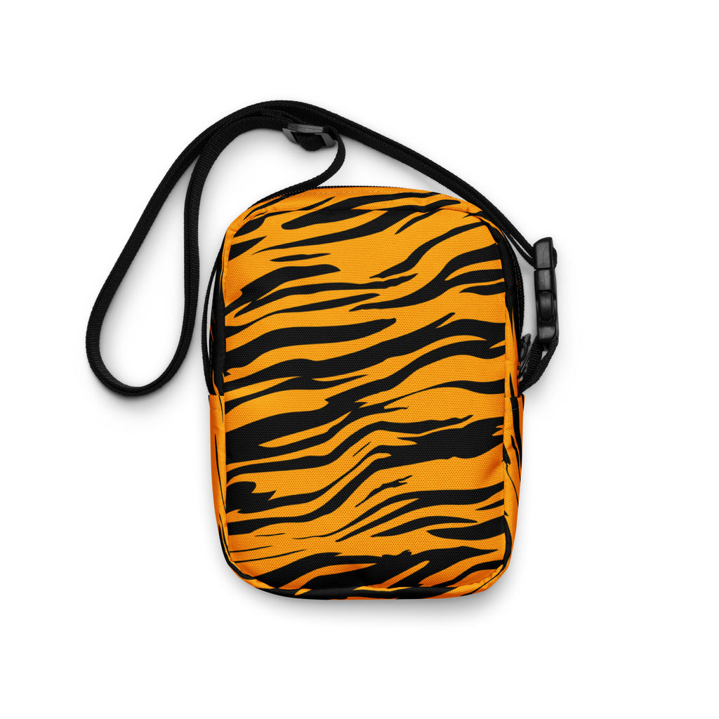 Tiger Stripe Crossbody Bag – Water Resistant Mini Purse With Adjustable Strap & Pockets