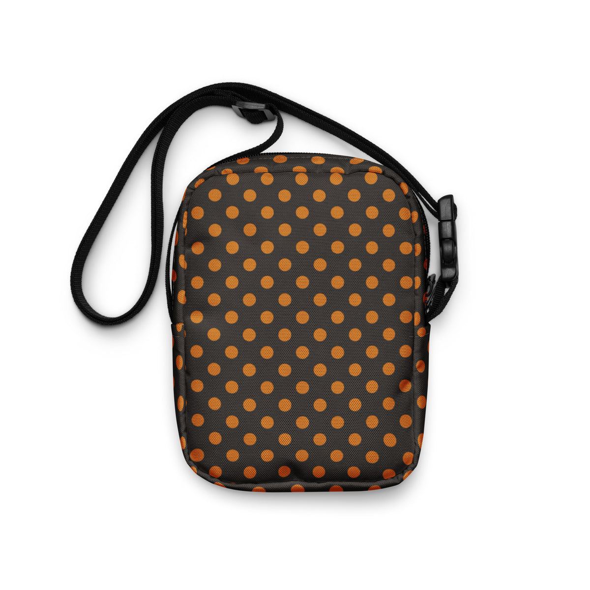 Dark Brown Polka Dot Halloween Crossbody Bag – Water Resistant Mini Purse With Adjustable Strap & Pockets