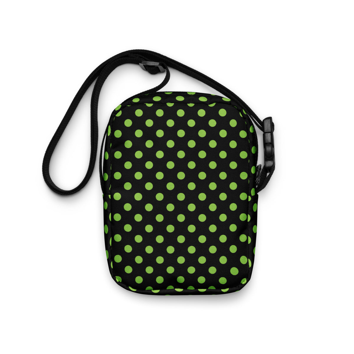 Green Polka Dot Halloween Crossbody Bag – Water Resistant Mini Purse With Adjustable Strap & Pockets