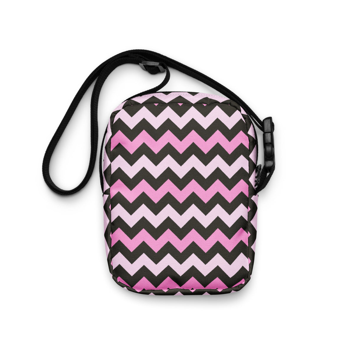 Girls Pink Chevron Crossbody Bag – Water Resistant Mini Purse With Adjustable Strap & Pockets