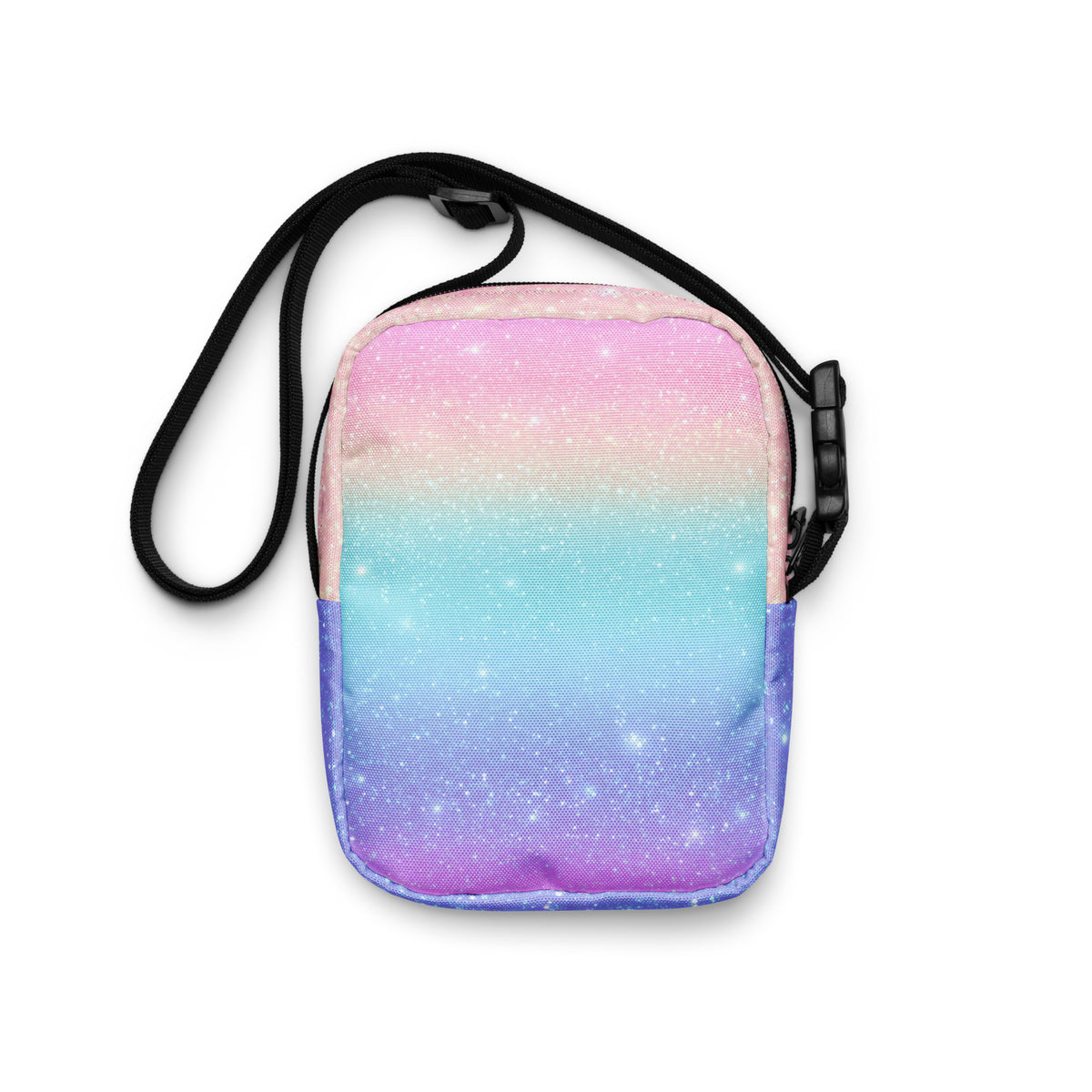 Faux Sparkle Effect Crossbody Bag – Water Resistant Mini Purse With Adjustable Strap & Pockets