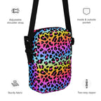 Girls Rainbow Leopard Crossbody Purse