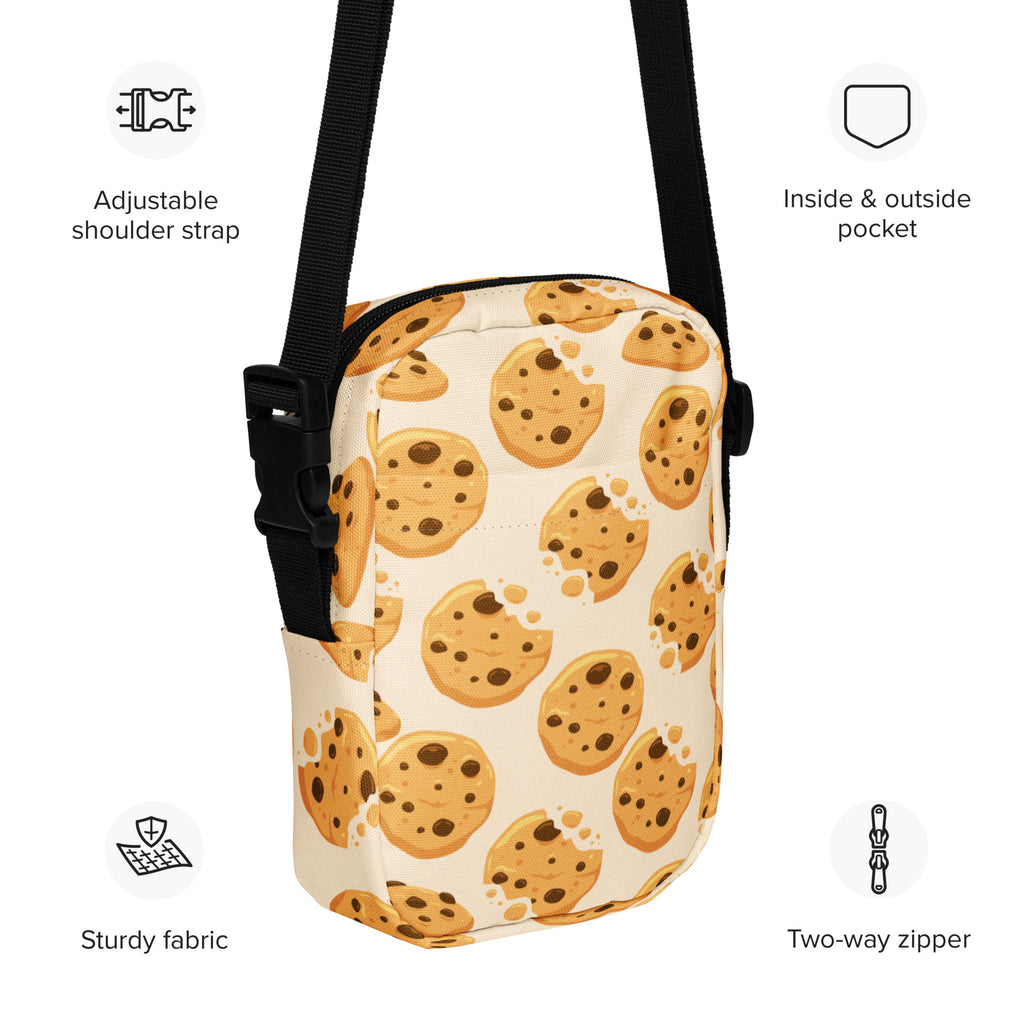 Chocolate Chip Cookies Crossbody Bag – Water Resistant Mini Purse With Adjustable Strap & Pockets (Copy)