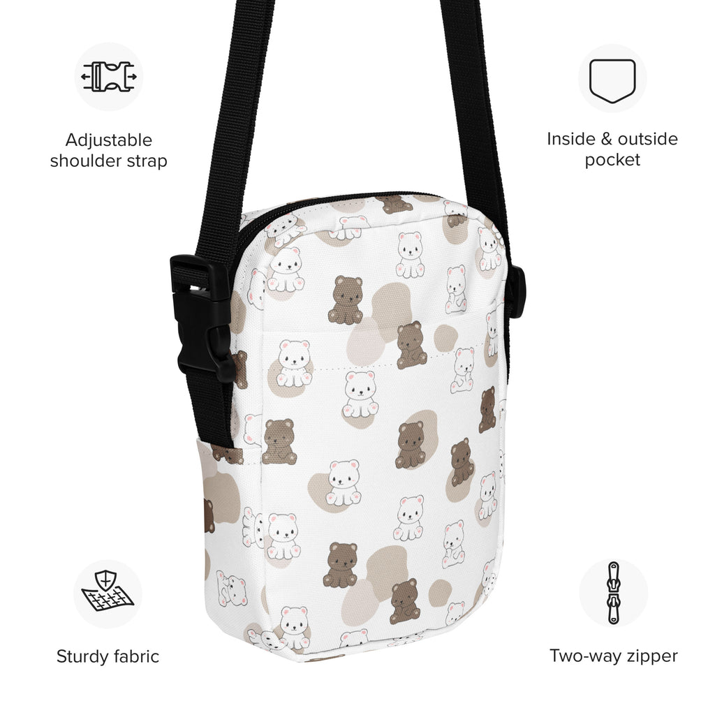 Teddy Bear Crossbody Bag – Water Resistant Mini Purse With Adjustable Strap & Pockets