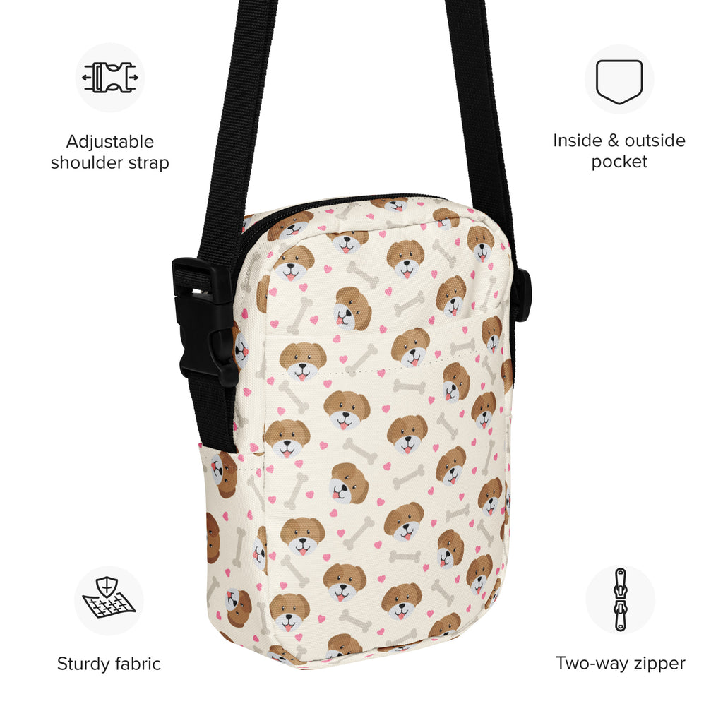 Cute Puppy Crossbody Bag – Water Resistant Mini Purse With Adjustable Strap & Pockets