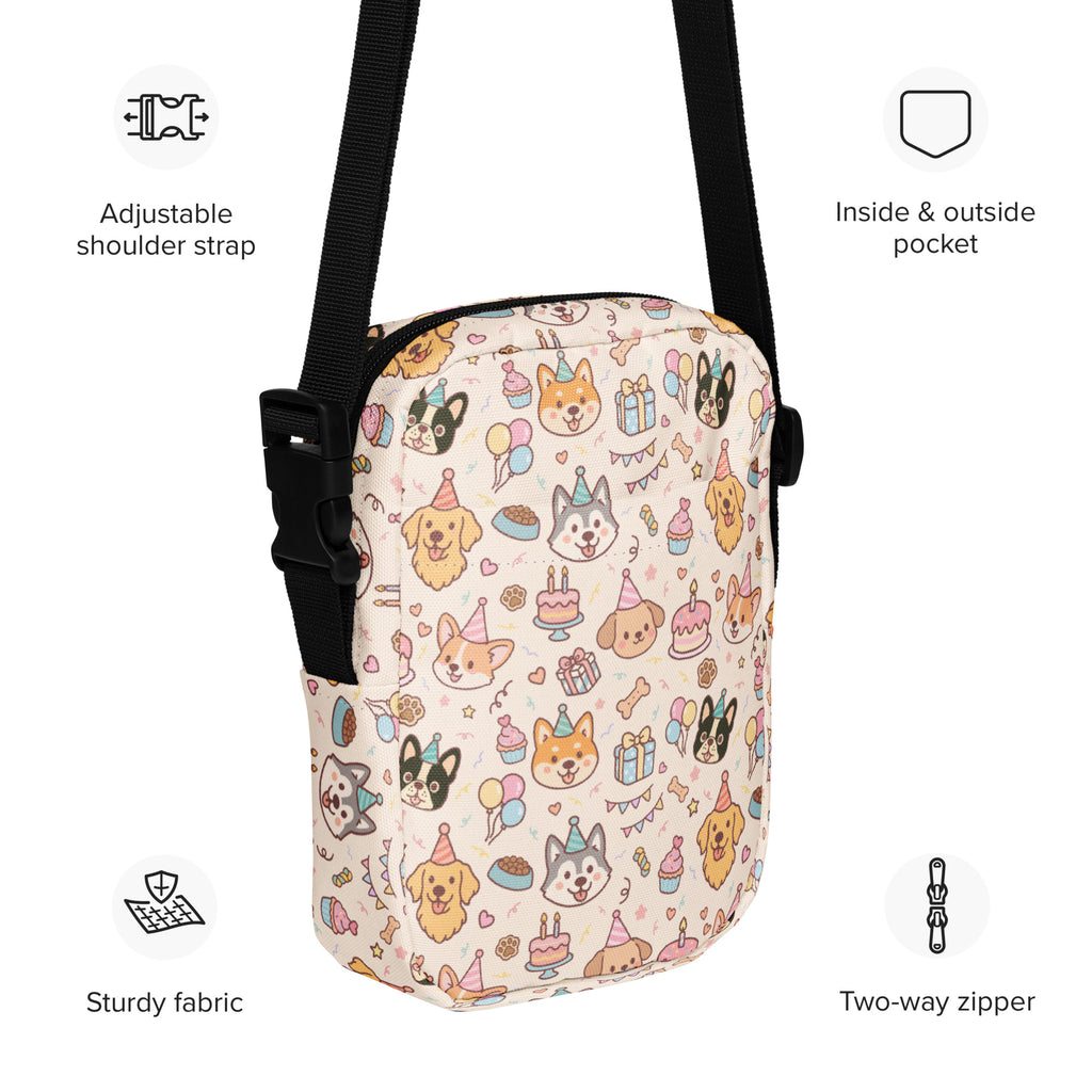 Girls Puppy Birthday Crossbody Bag – Water Resistant Mini Purse With Adjustable Strap & Pockets