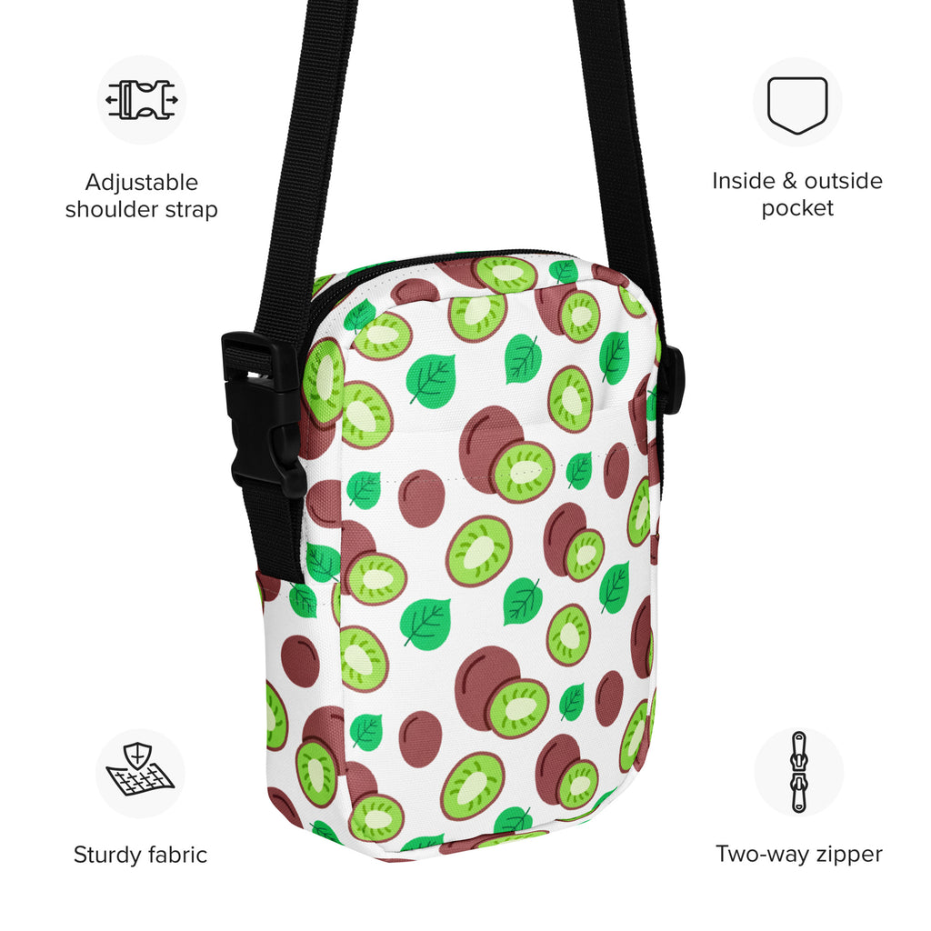 Kiwi Fruit Crossbody Bag – Water Resistant Mini Purse With Adjustable Strap & Pockets