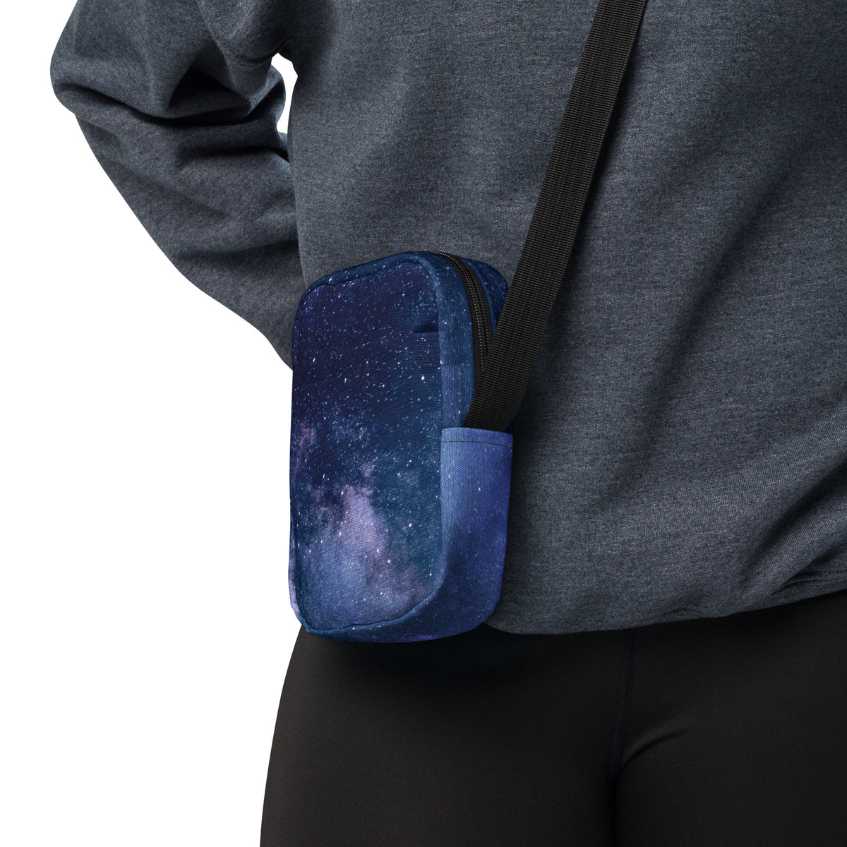 Realistic Galaxy Crossbody Bag – Water Resistant Mini Purse With Adjustable Strap & Pockets