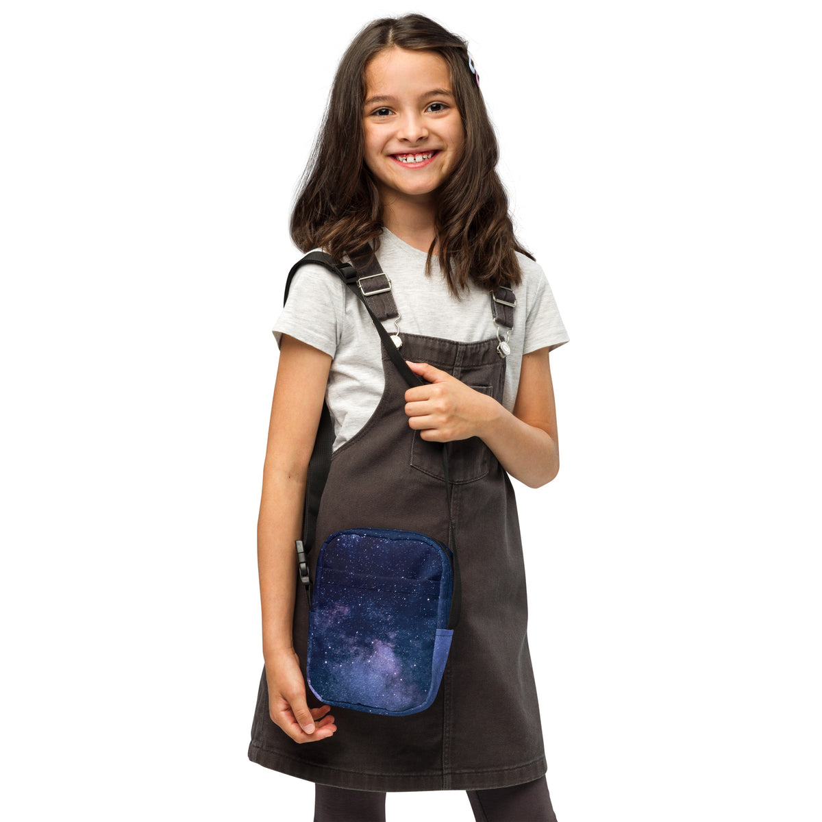 Girls Realistic Galaxy Crossbody Bag – Water Resistant Mini Purse With Adjustable Strap & Pockets