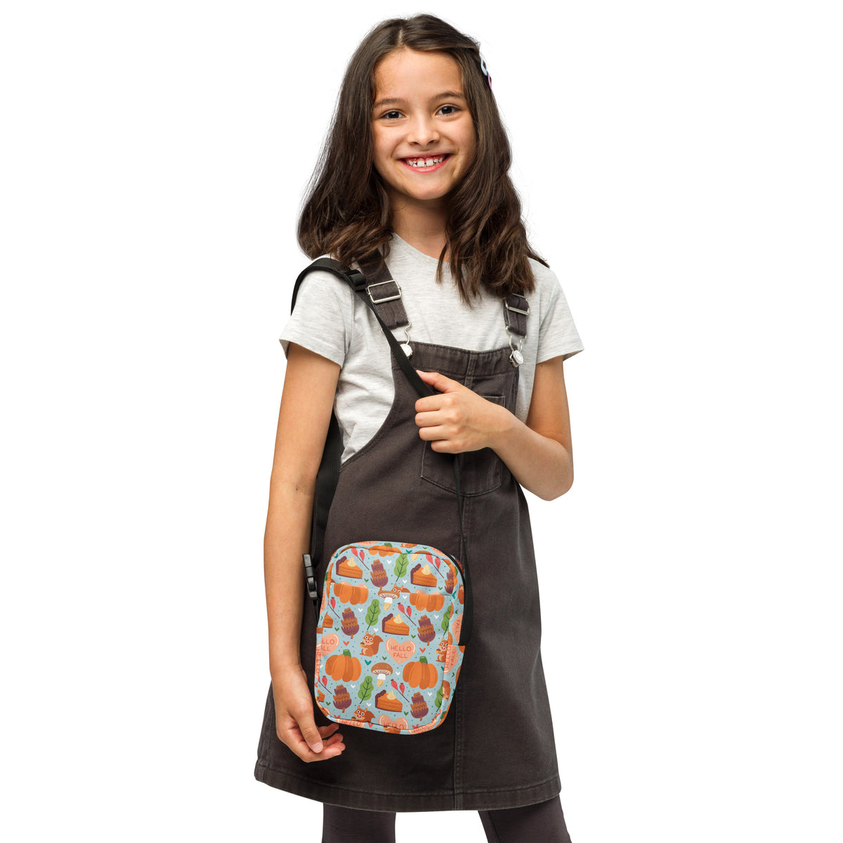 Girls Cute Fall Crossbody Bag – Water Resistant Mini Purse With Adjustable Strap & Pockets