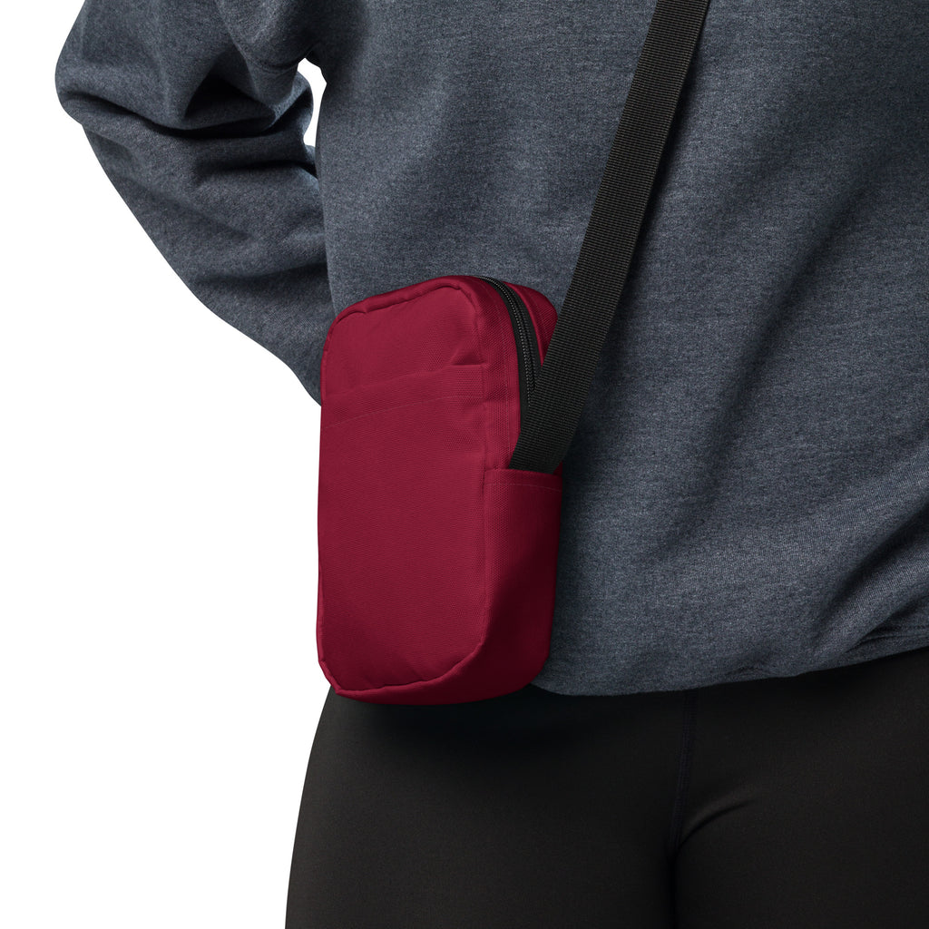 Dark Red Crossbody Bag – Water Resistant Mini Purse With Adjustable Strap & Pockets