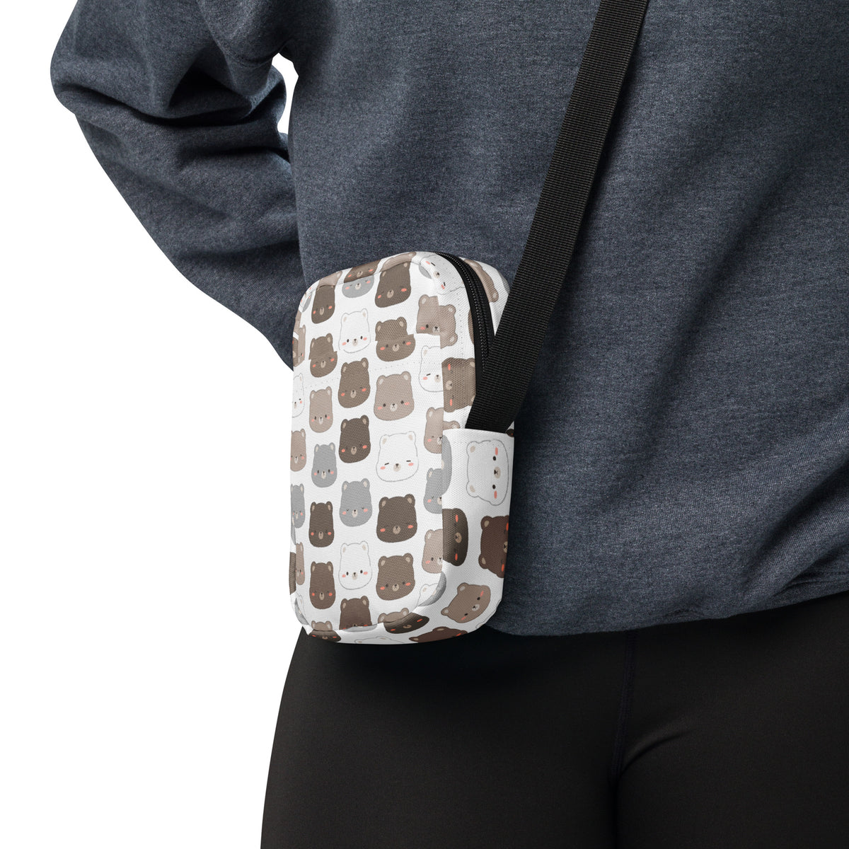 Cute Bear Crossbody Bag – Water Resistant Mini Purse With Adjustable Strap & Pockets