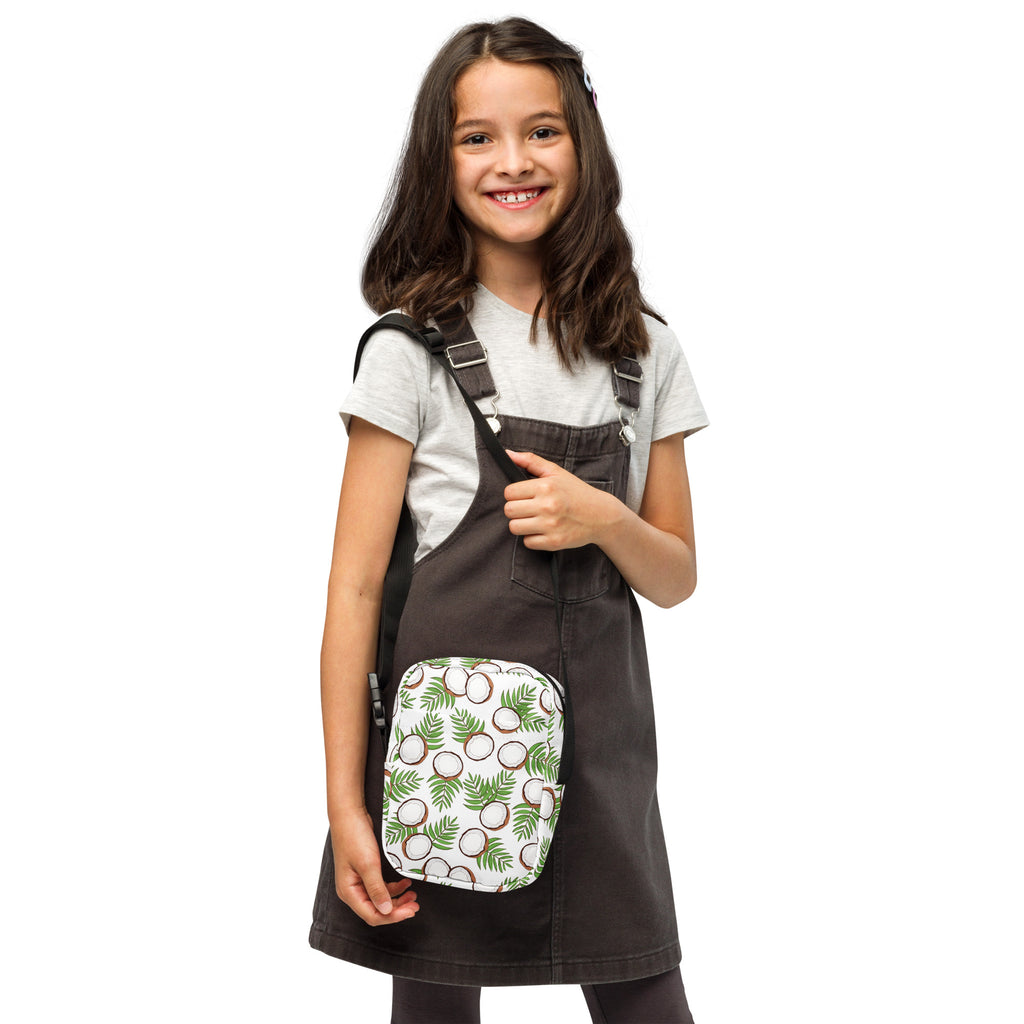 Girls Coconut Crossbody Bag – Water Resistant Mini Purse With Adjustable Strap & Pockets