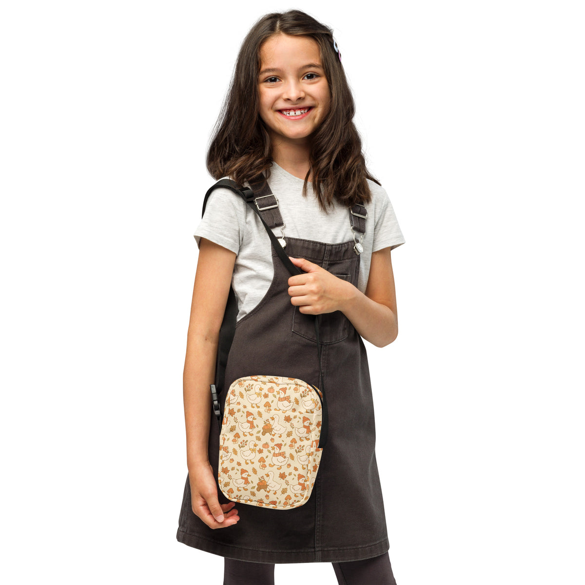 Girls Fall Goose Crossbody Bag – Water Resistant Mini Purse With Adjustable Strap & Pockets