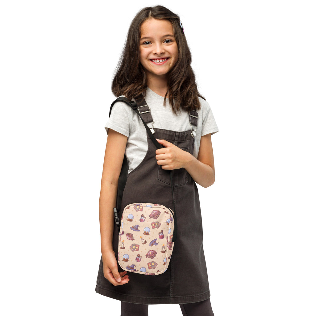 Girls Witchy Magic Halloween Crossbody Bag – Water Resistant Mini Purse With Adjustable Strap & Pockets