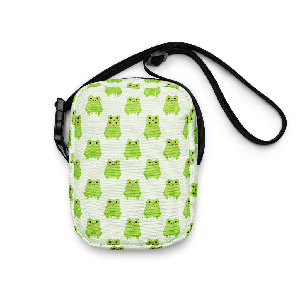 Girls Green Frog Crossbody Purse