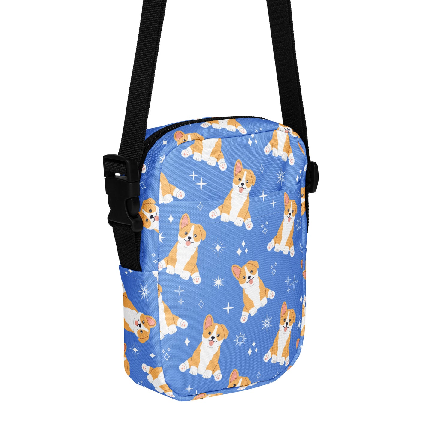 Girls Blue Corgi Crossbody Purse