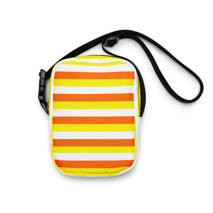 Girls Candy Corn Stripes Halloween Crossbody Purse