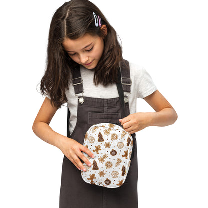 Kids Gingerbread Cookies Christmas Crossbody Purse