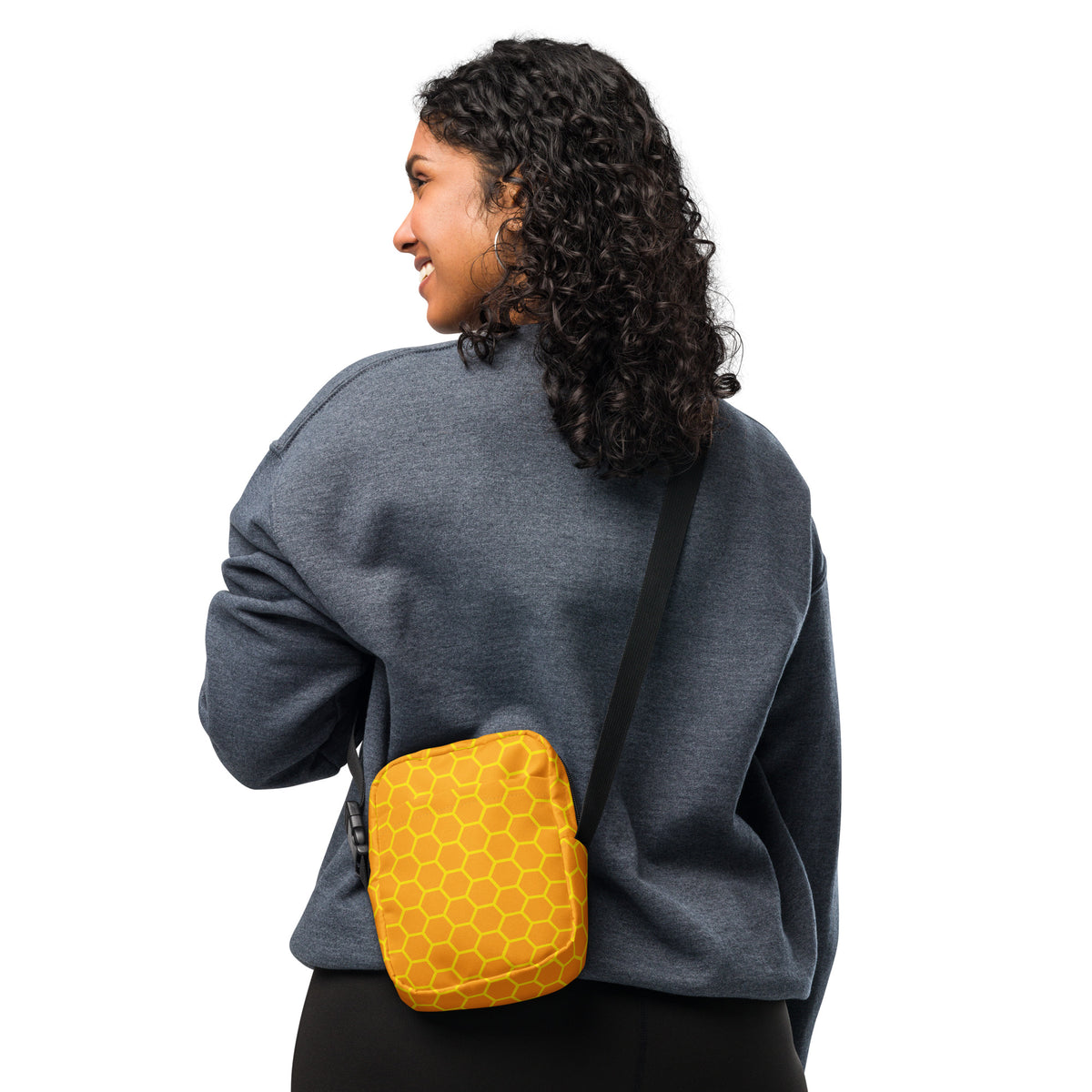 Honeycomb Crossbody Bag – Water Resistant Mini Purse With Adjustable Strap & Pockets