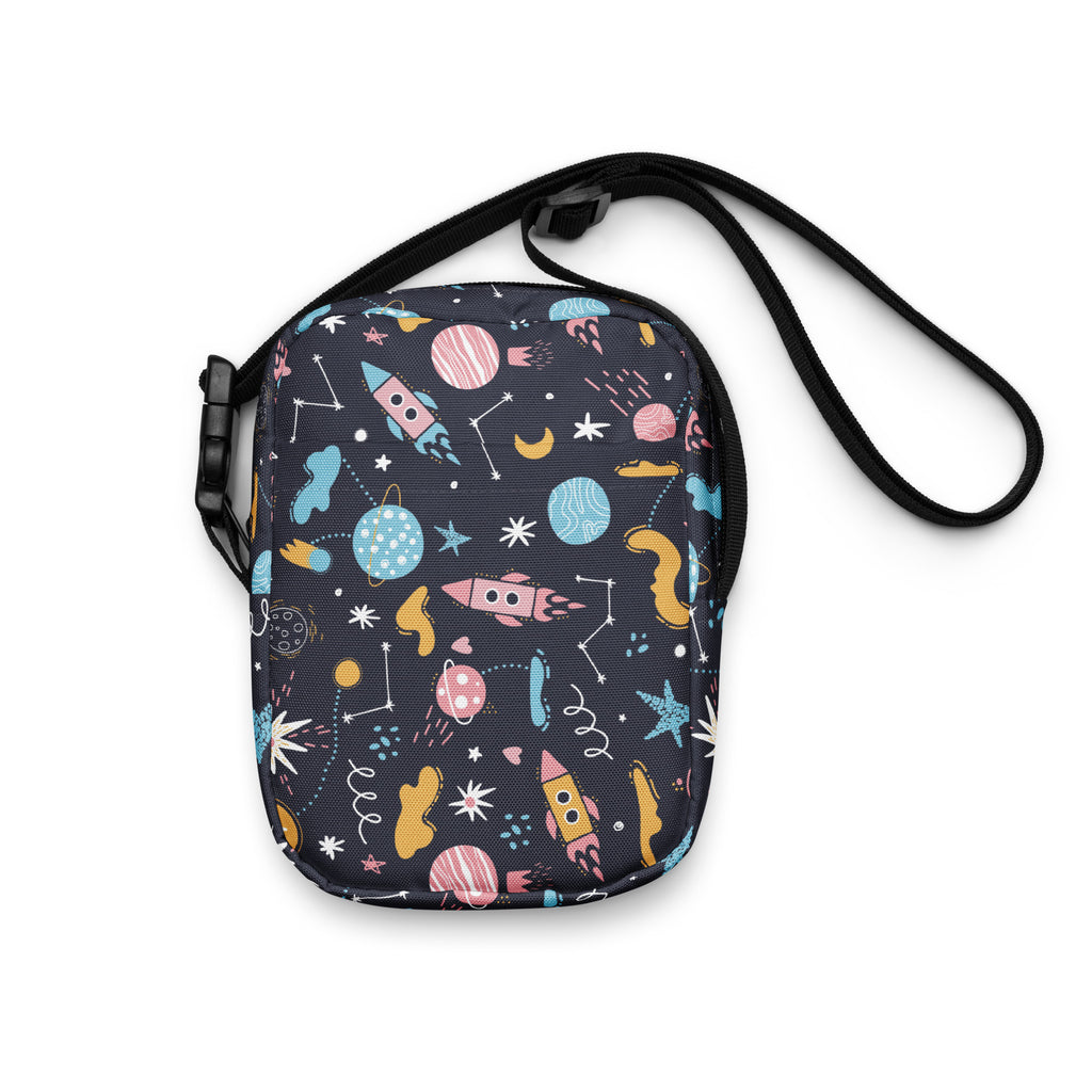 Girls Outer Space Crossbody Bag – Water Resistant Mini Purse With Adjustable Strap & Pockets