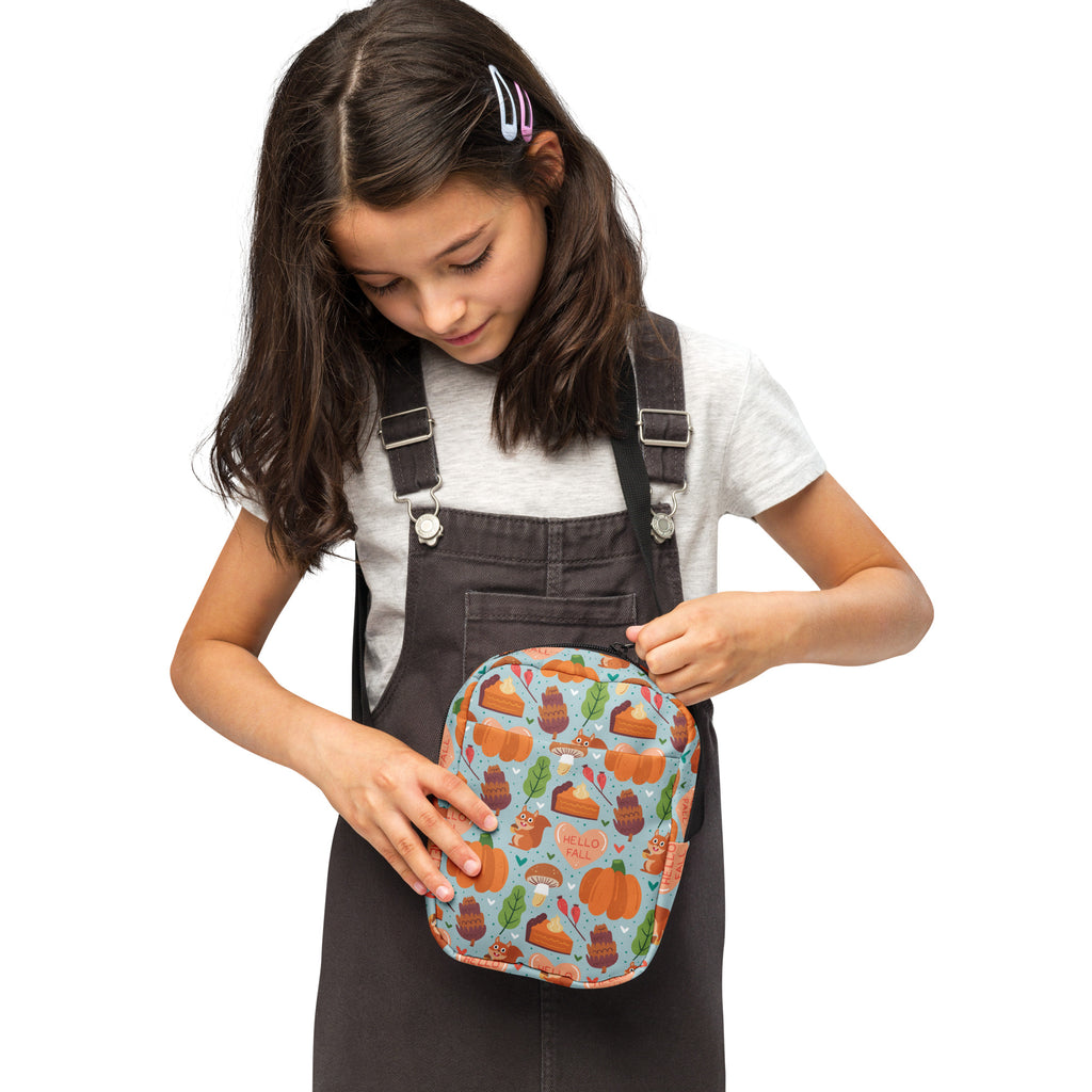 Girls Cute Fall Crossbody Bag – Water Resistant Mini Purse With Adjustable Strap & Pockets