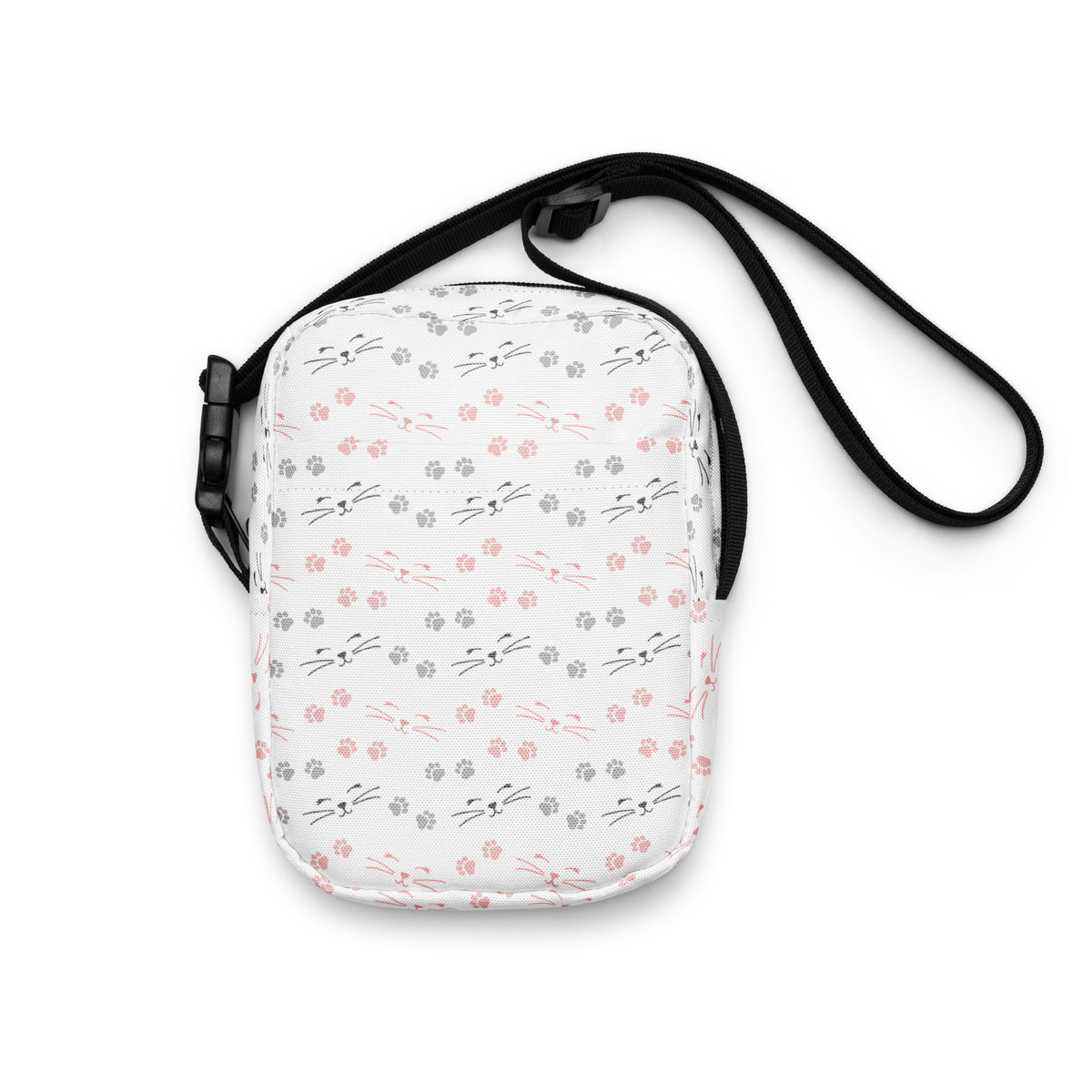 Cats & Whiskers Crossbody Bag – Water Resistant Mini Purse With Adjustable Strap & Pockets