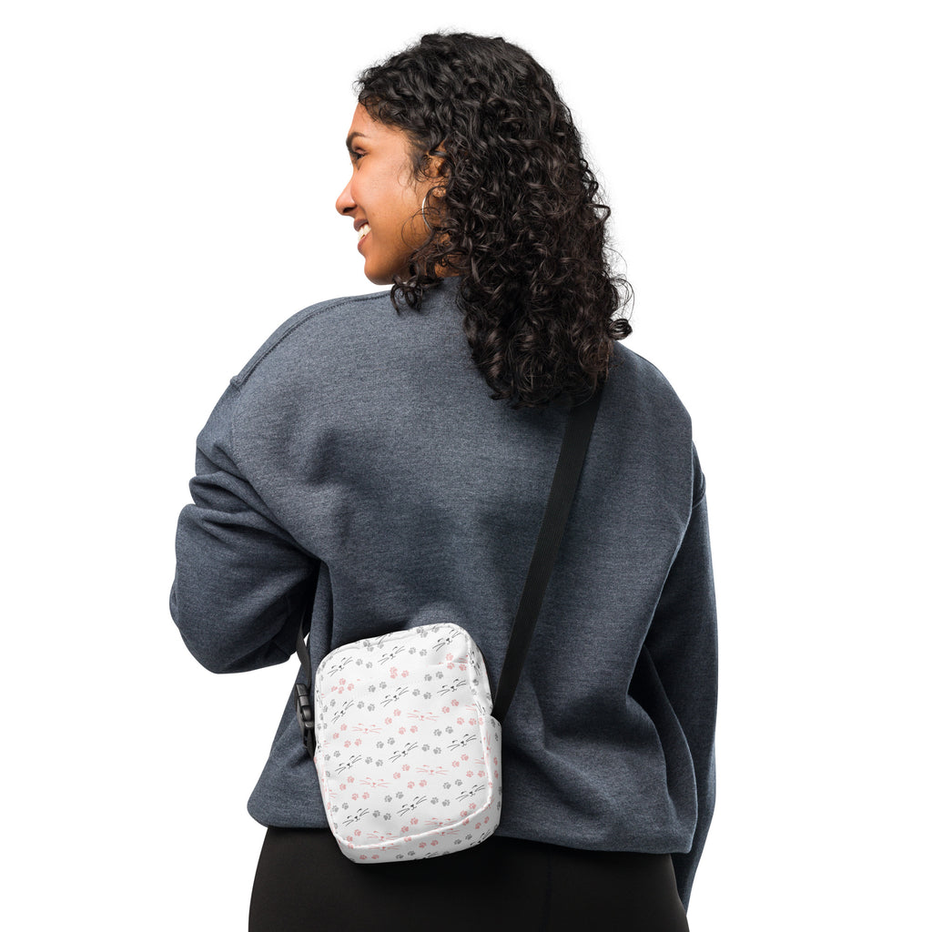 Cats & Whiskers Crossbody Bag – Water Resistant Mini Purse With Adjustable Strap & Pockets