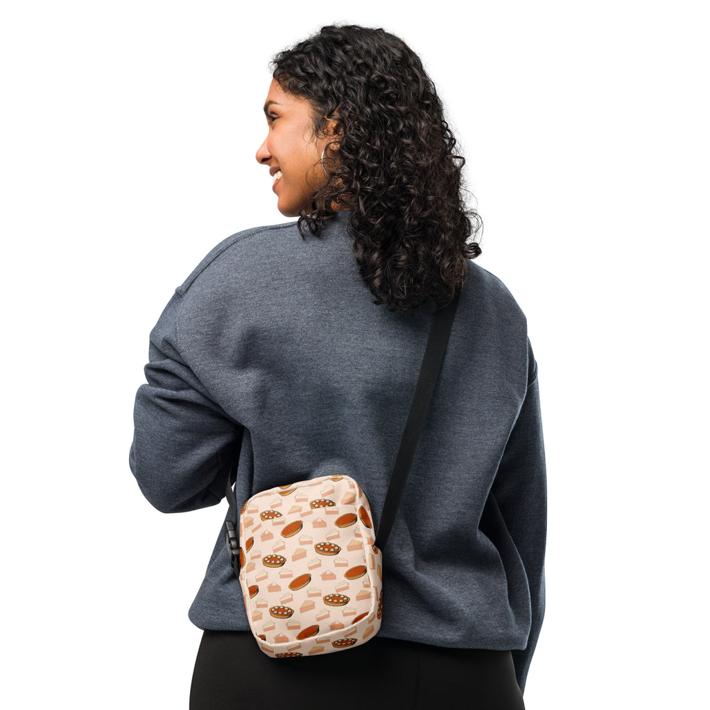 Pumpkin Pie Thanksgiving Crossbody Bag – Water Resistant Mini Purse With Adjustable Strap & Pockets