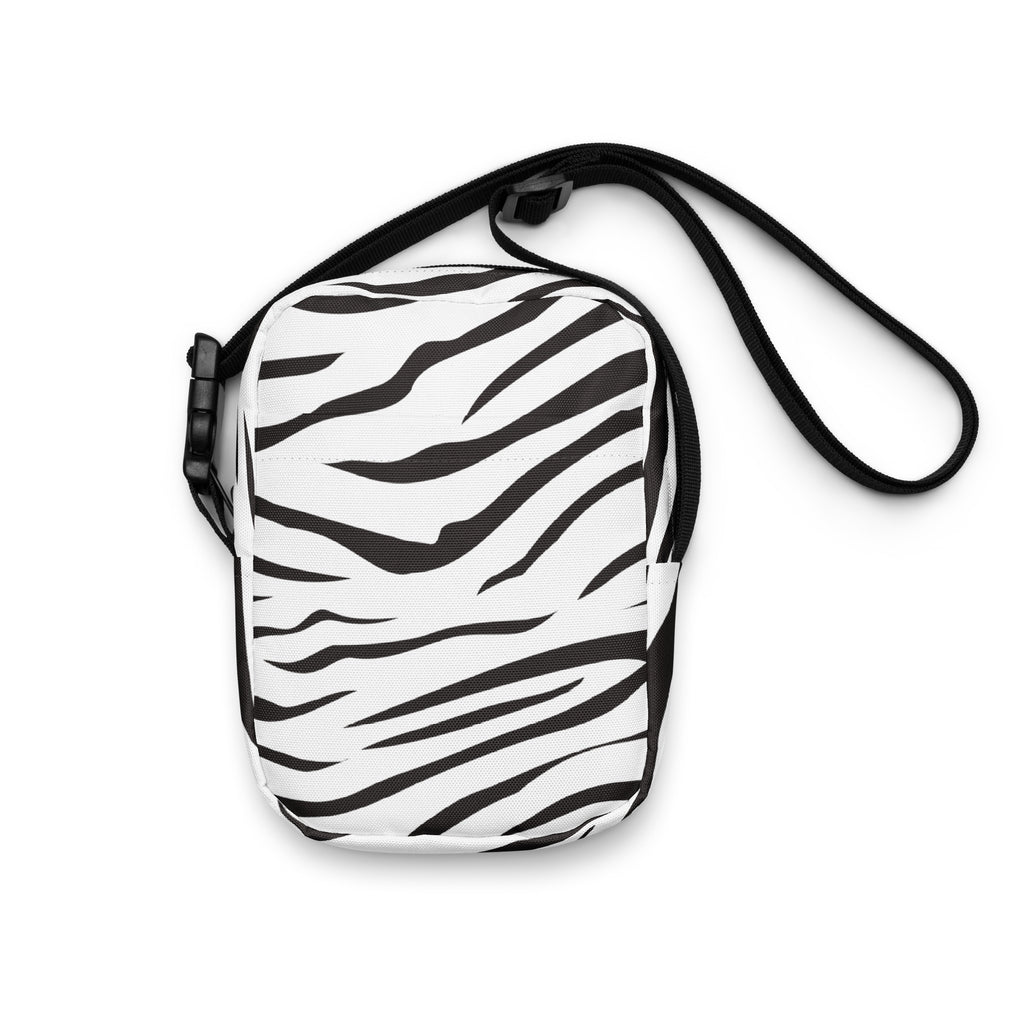 Zebra Print Crossbody Bag – Water Resistant Mini Purse With Adjustable Strap & Pockets