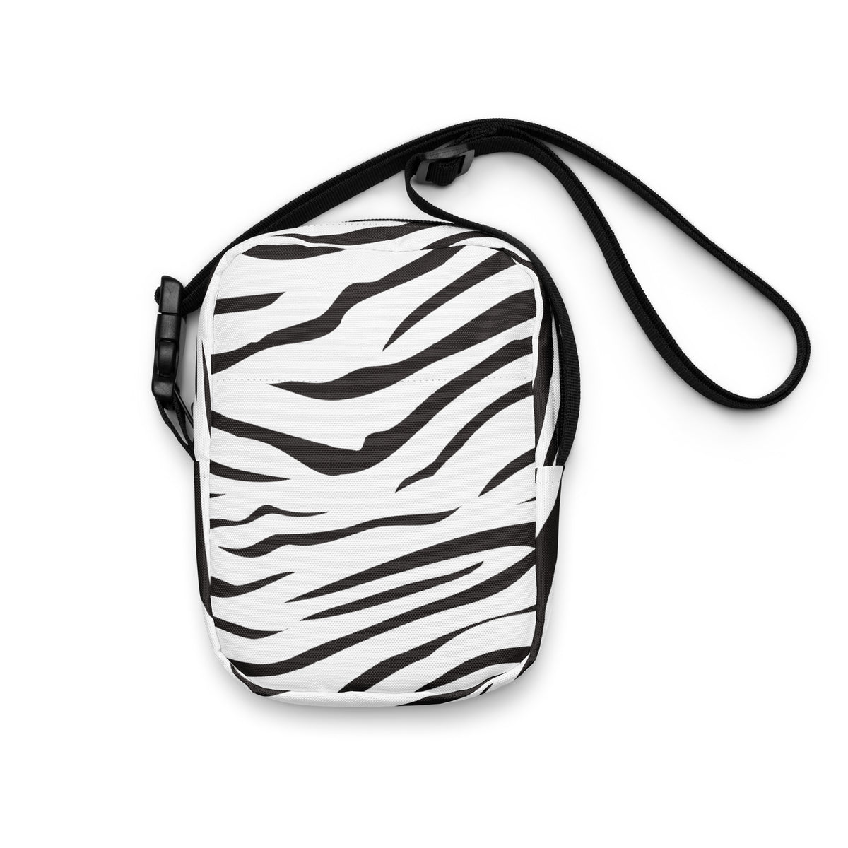 Zebra Print Crossbody Bag – Water Resistant Mini Purse With Adjustable Strap & Pockets
