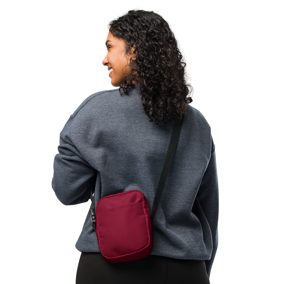 Dark Red Crossbody Bag – Water Resistant Mini Purse With Adjustable Strap & Pockets