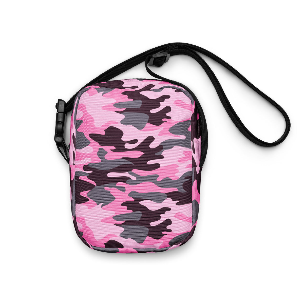 Pink Camouflage Crossbody Bag – Water Resistant Mini Purse With Adjustable Strap & Pockets