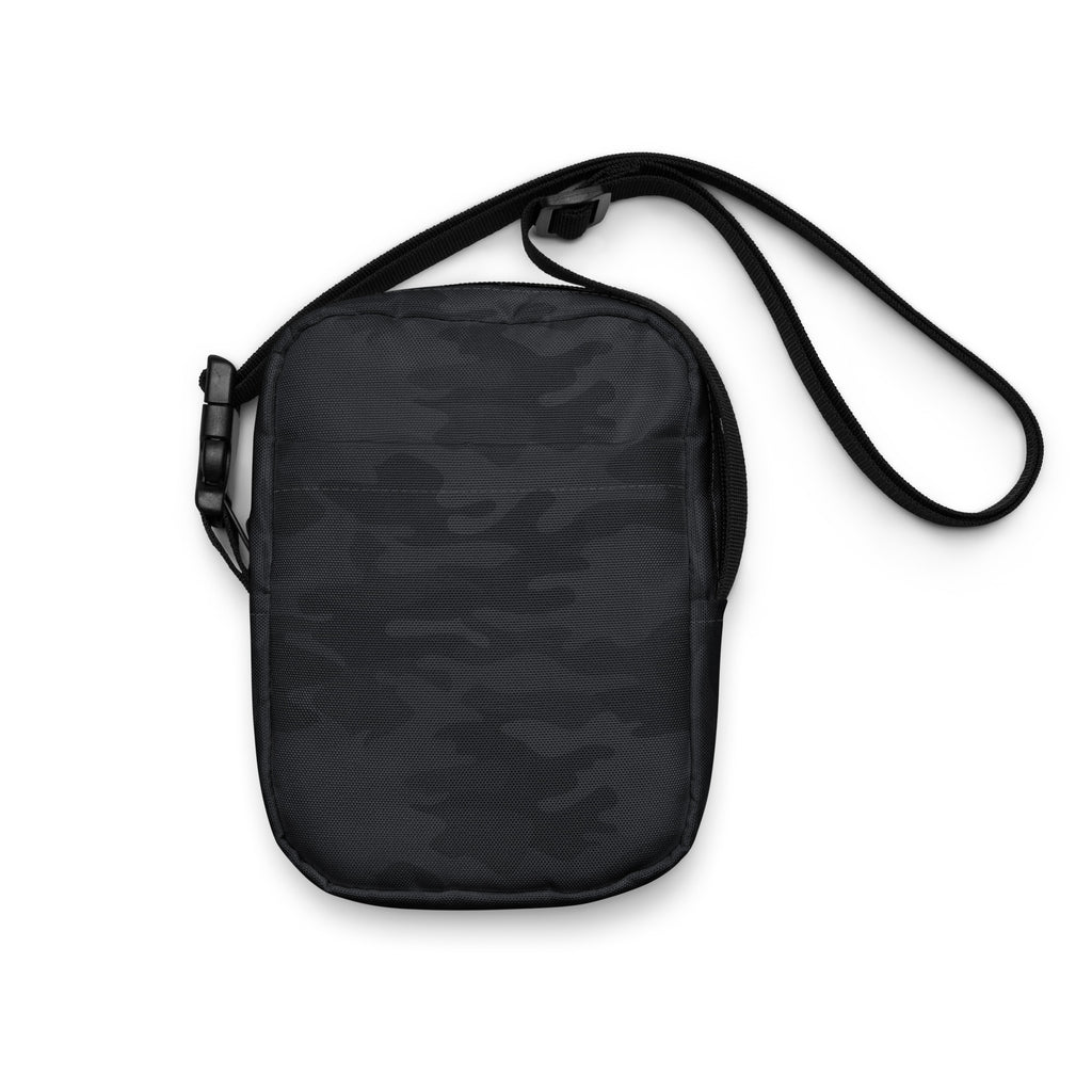 Black Camouflage Crossbody Bag – Water Resistant Mini Purse With Adjustable Strap & Pockets