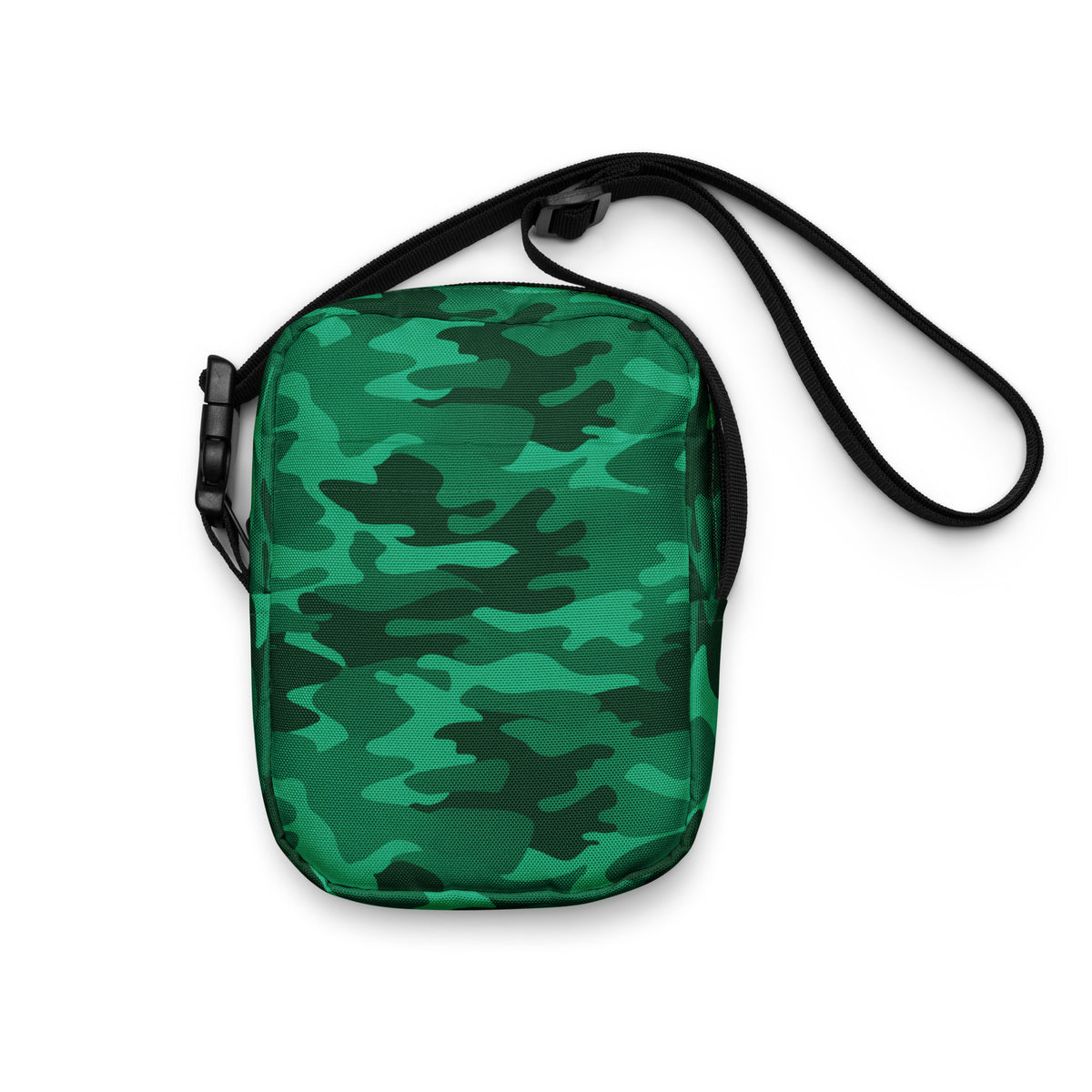 Green Camouflage Crossbody Bag – Water Resistant Mini Purse With Adjustable Strap & Pockets