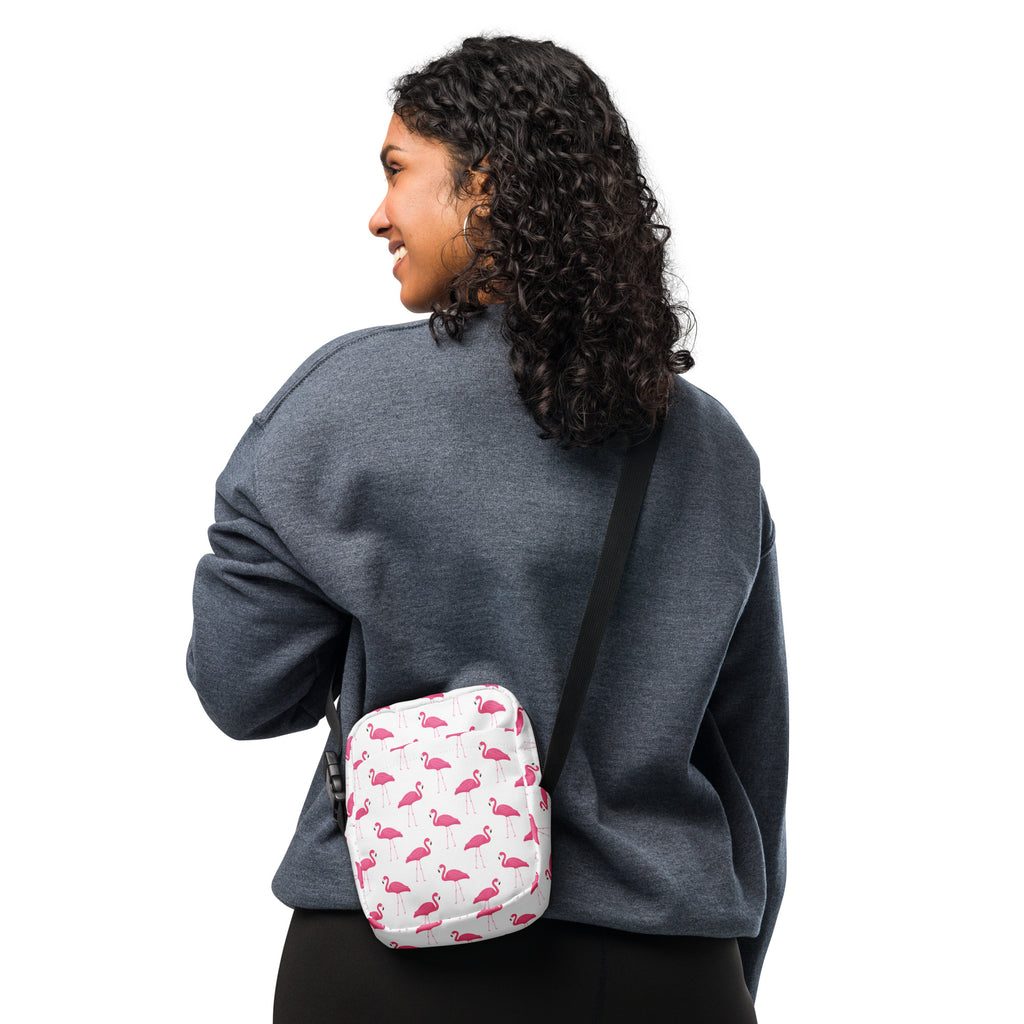 Pink Flamingo Crossbody Bag – Water Resistant Mini Purse With Adjustable Strap & Pockets