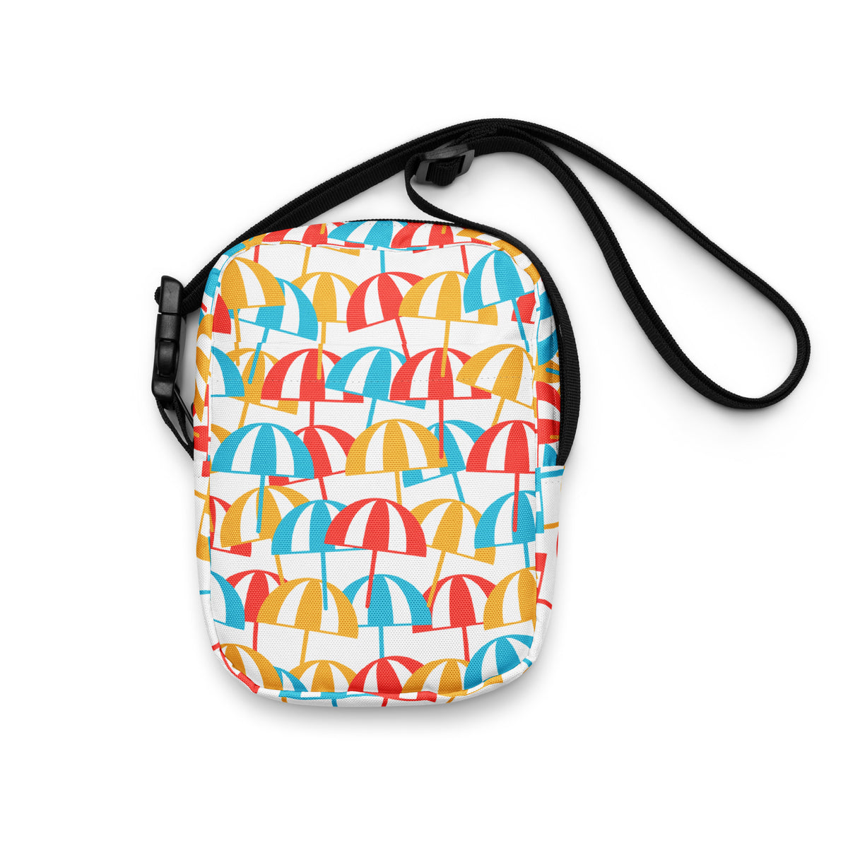 Colorful Beach Umbrella Crossbody Bag – Water Resistant Mini Purse With Adjustable Strap & Pockets
